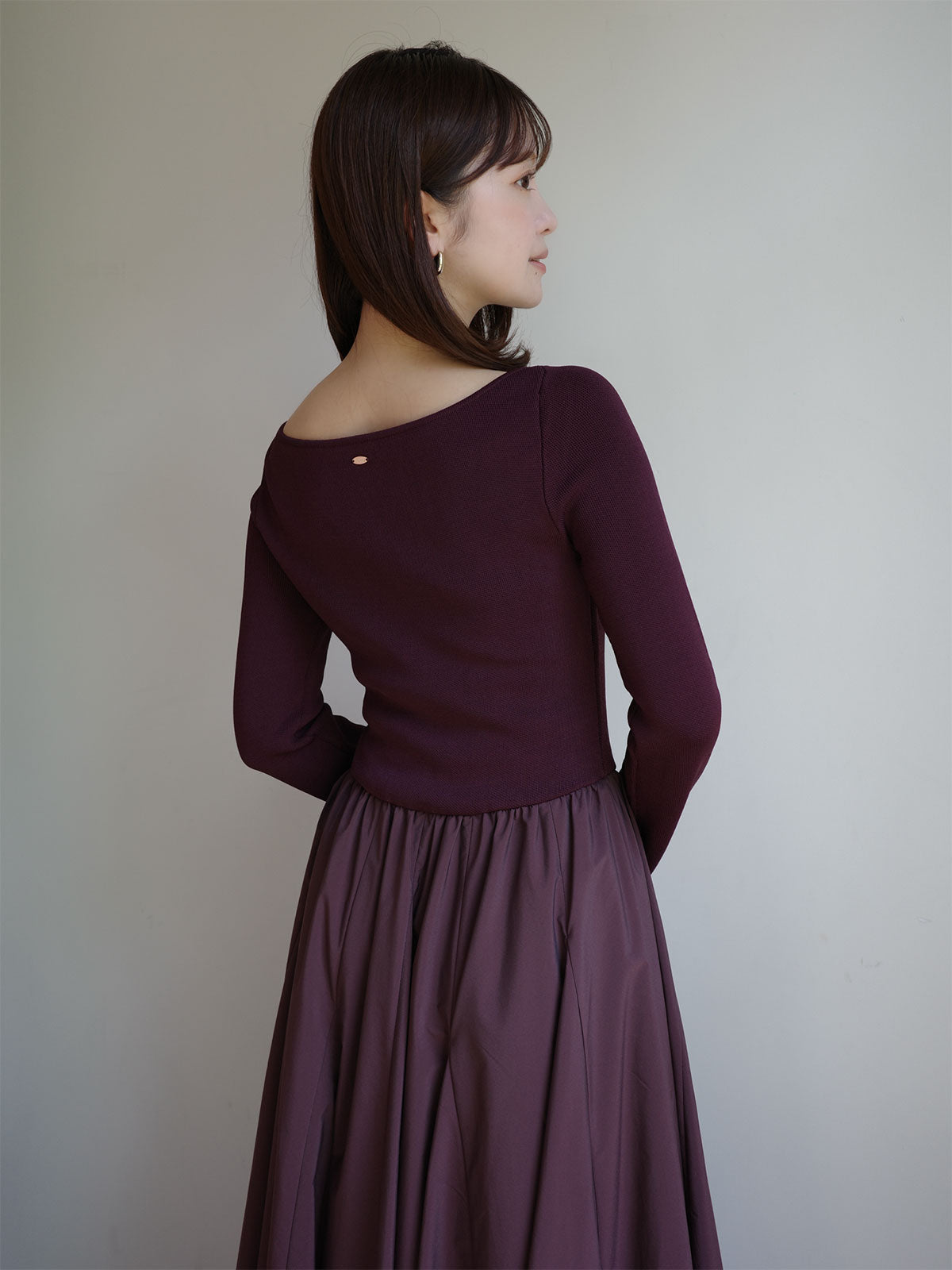 ニットドッキングフレアワンピース