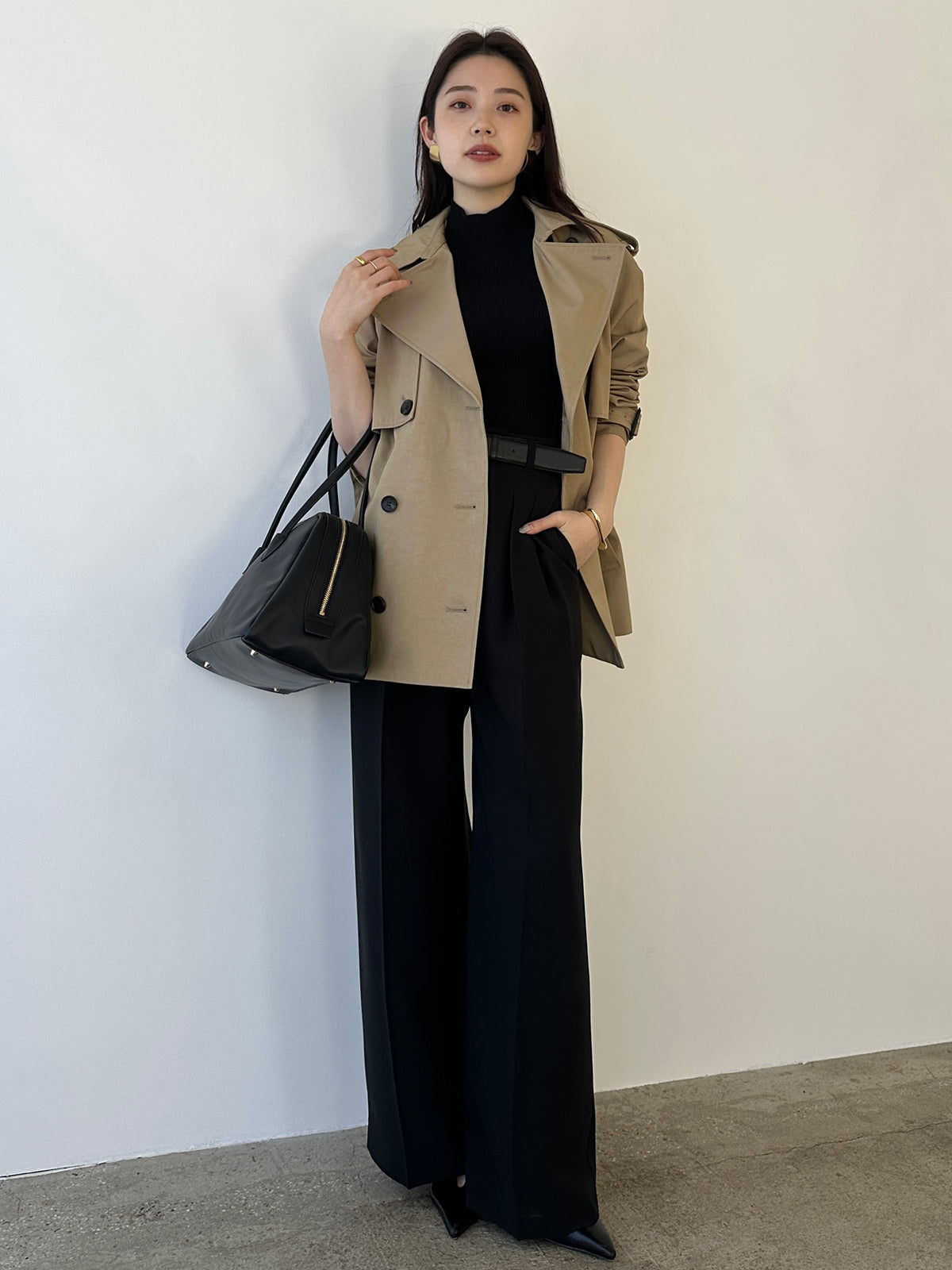 ツータックワイドパンツ