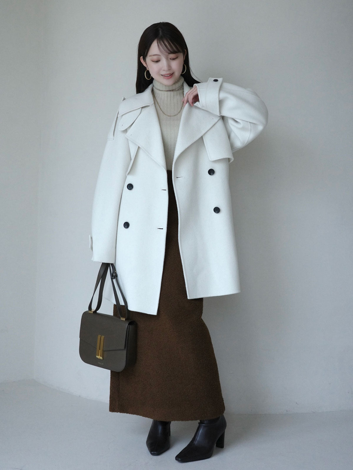 みい サイズ2 anuans ボアタイトスカート ボアタイトスカート