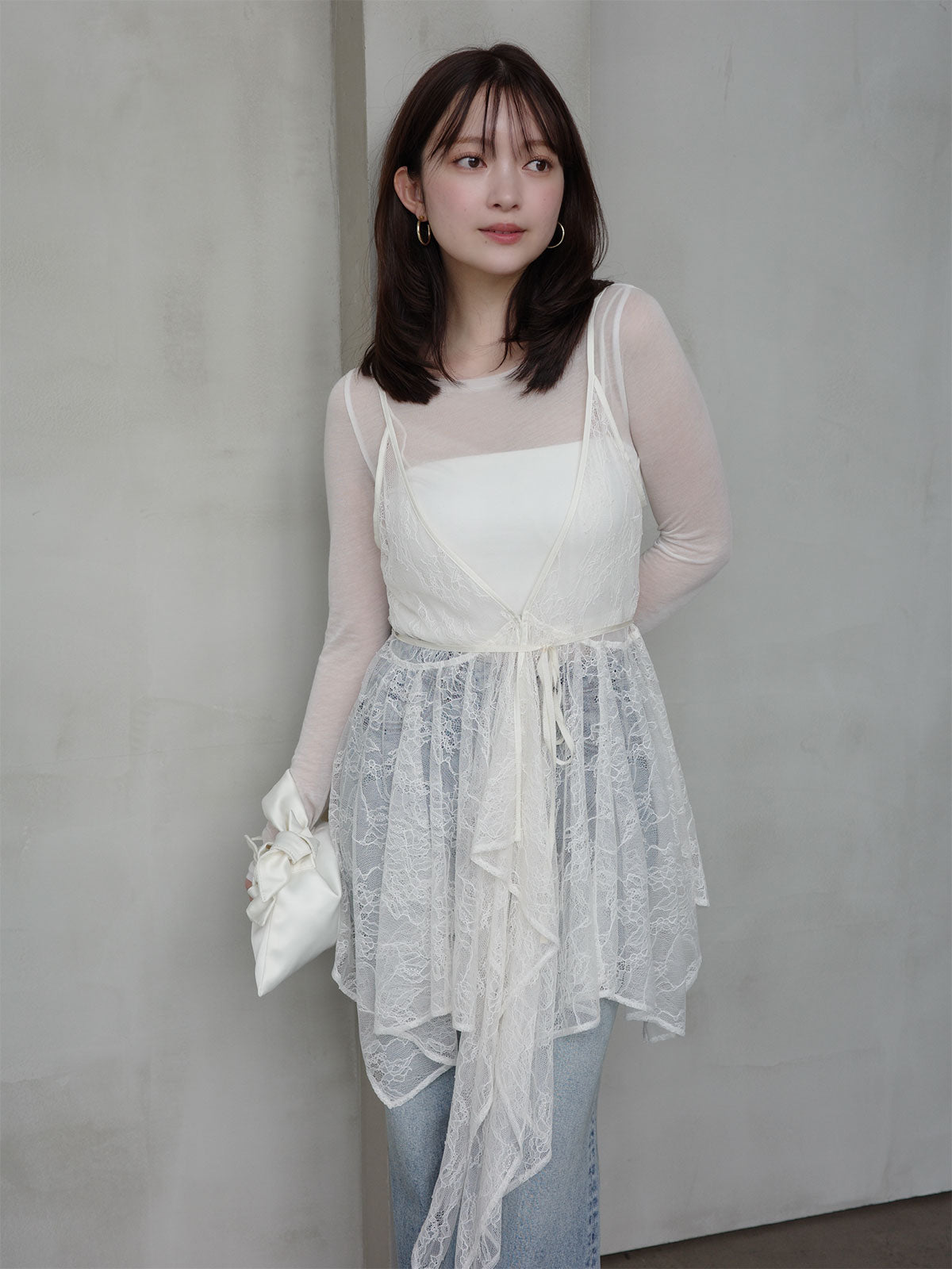 チュールレースジレ