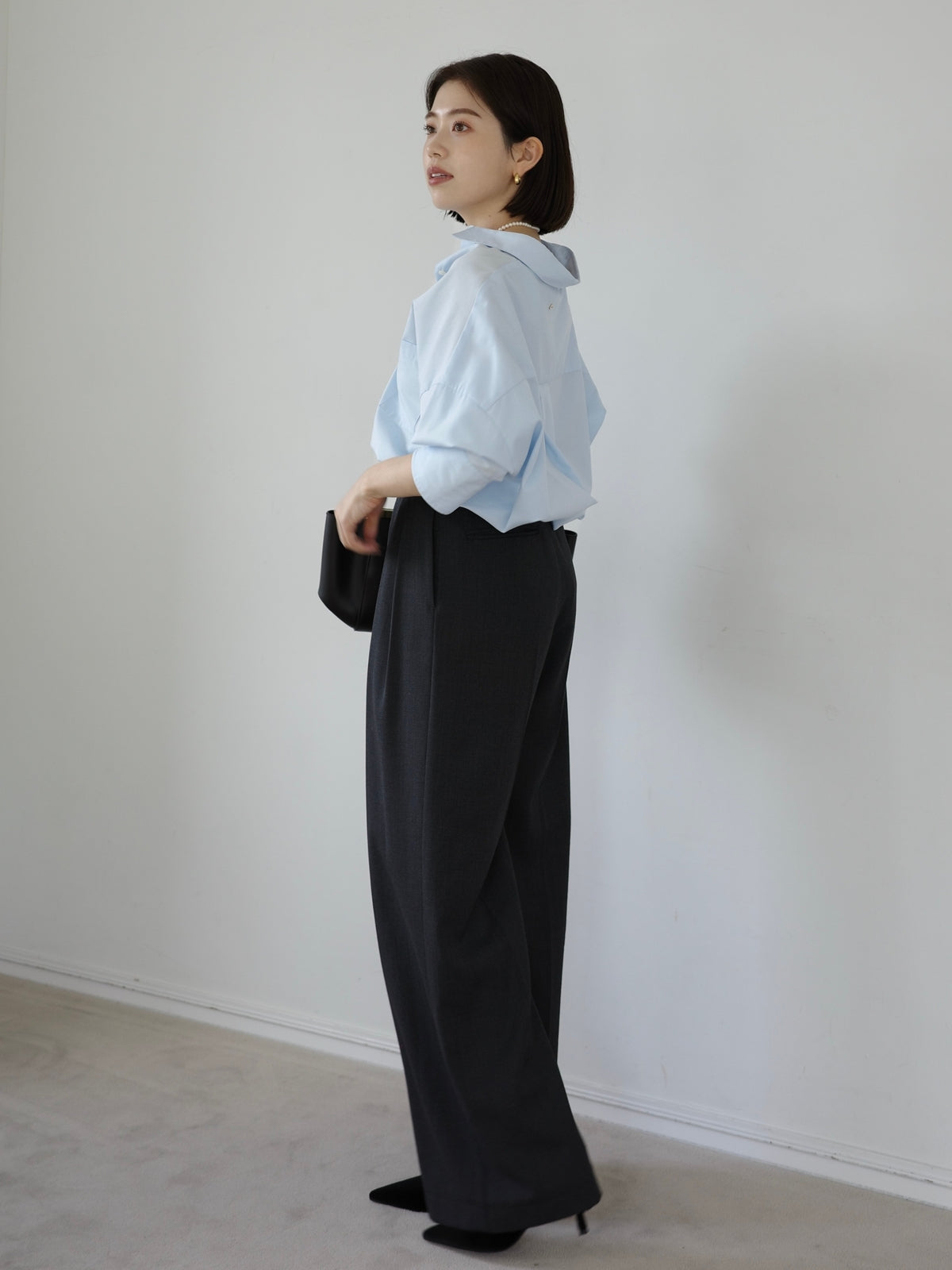 ベーシックタックワイドパンツ