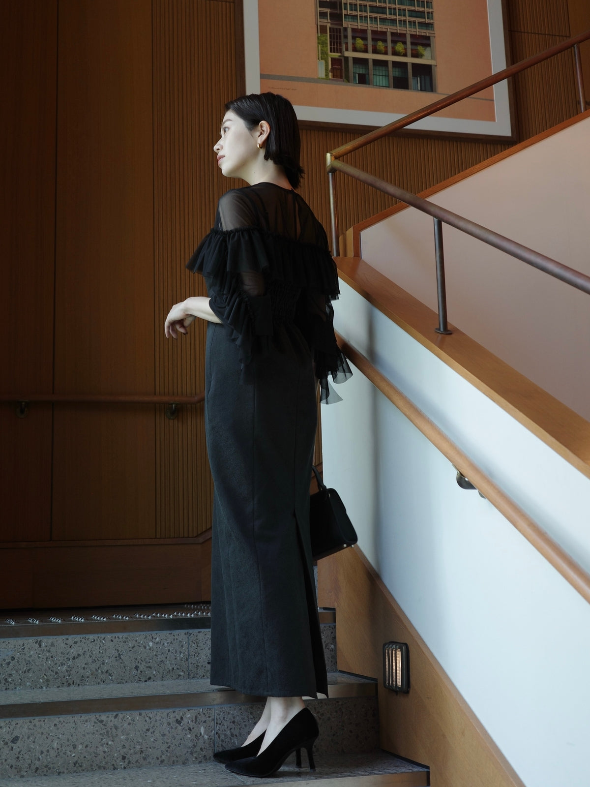 【occasion】ボレロセットジャガードドレス