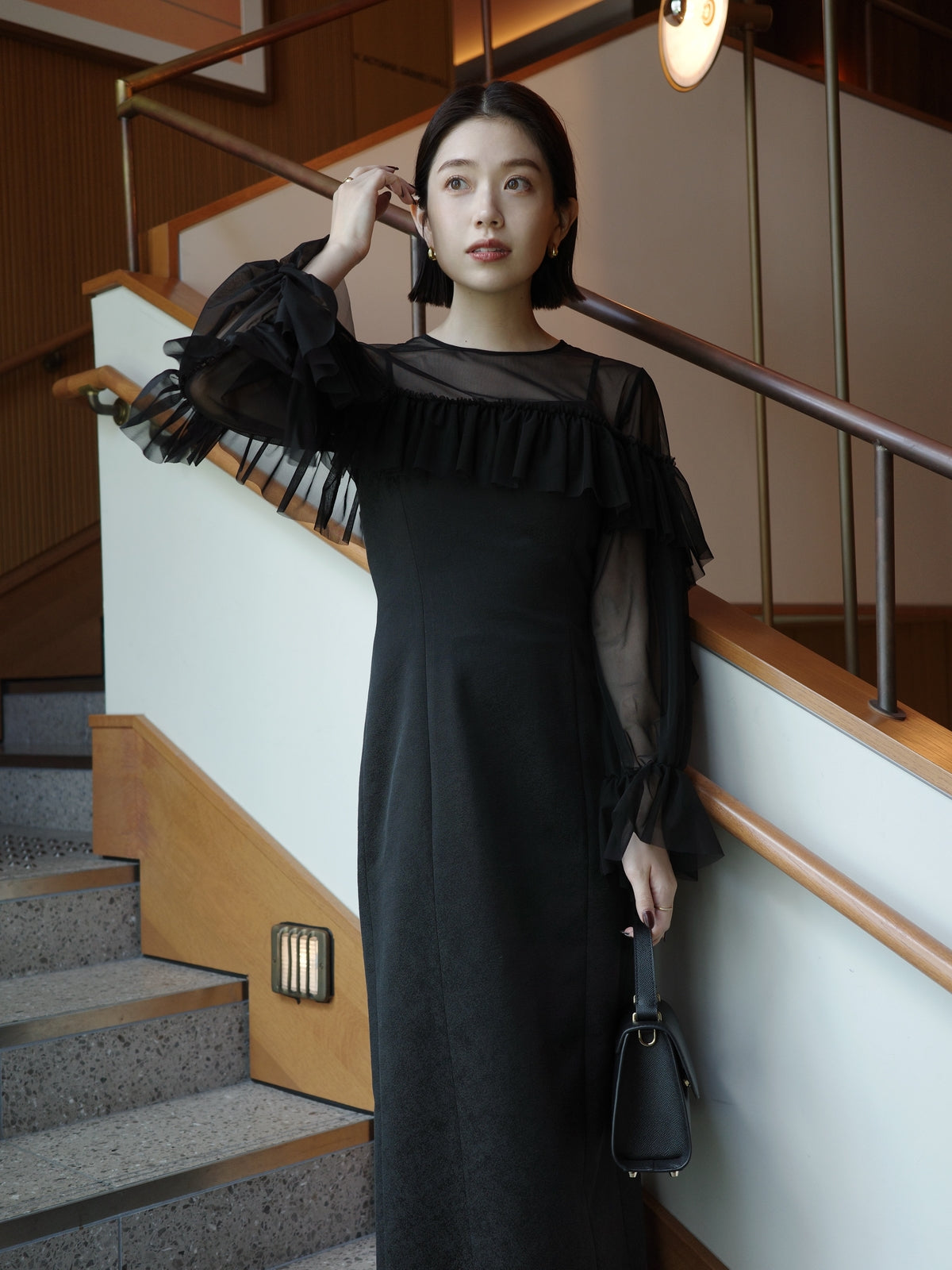 【occasion】ボレロセットジャガードドレス
