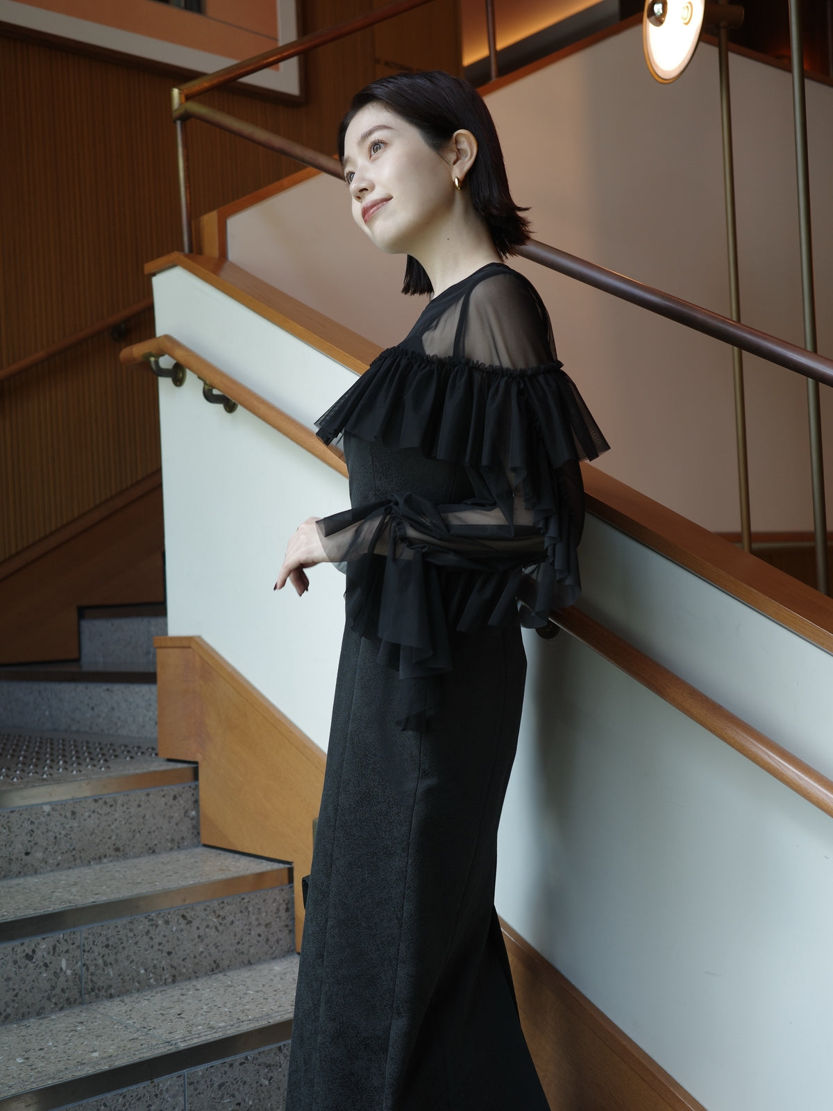 【occasion】ボレロセットジャガードドレス