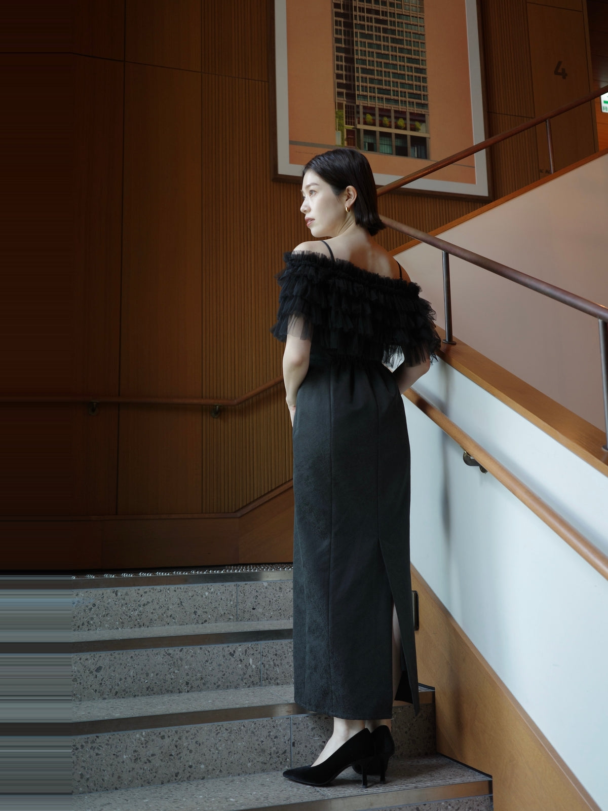 【occasion】ボレロセットジャガードドレス