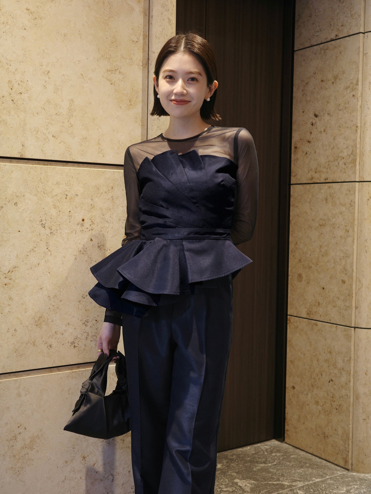 【occasion】フォールドビスチェセットアップ