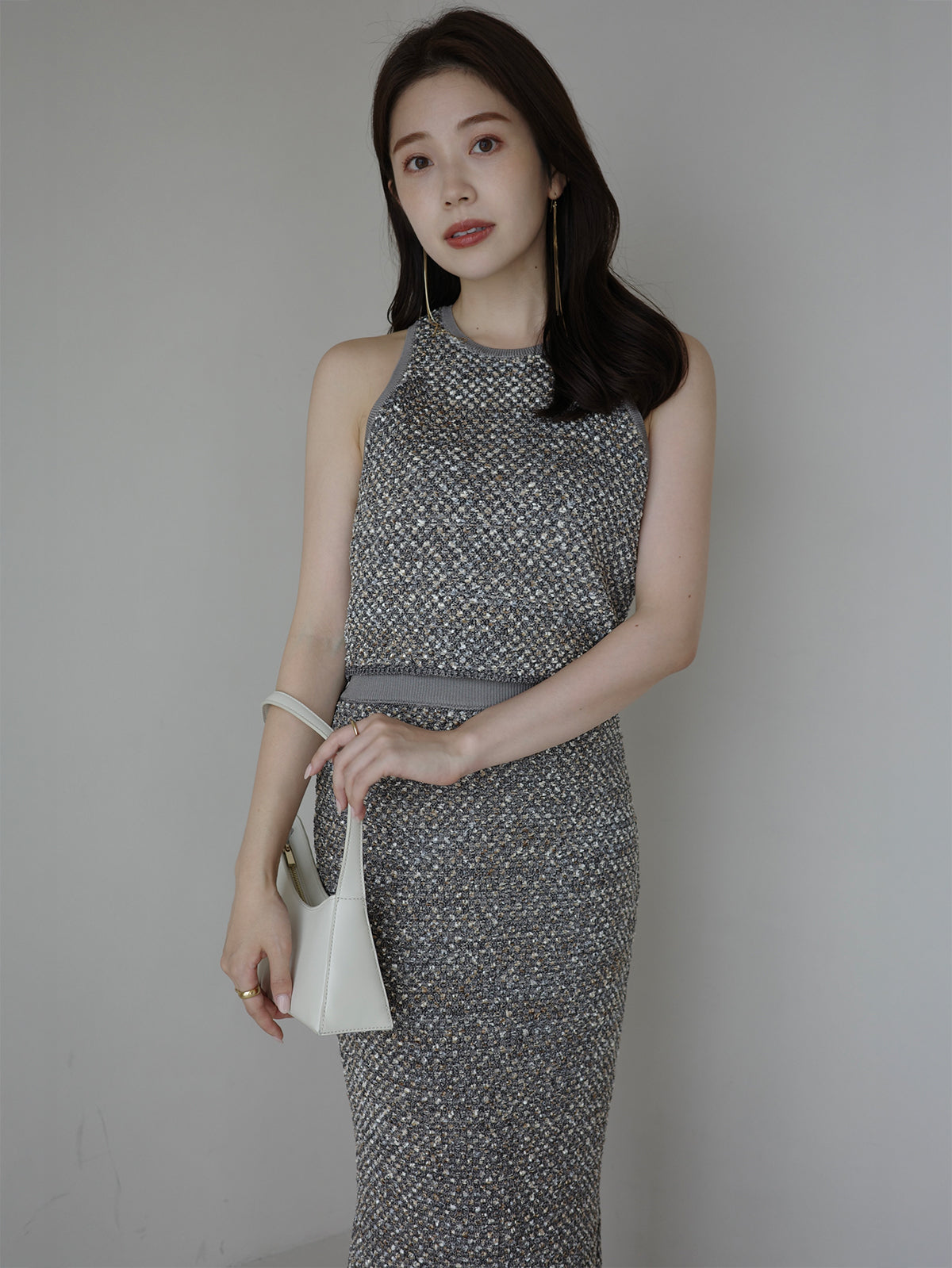 针织花呢紧身裙