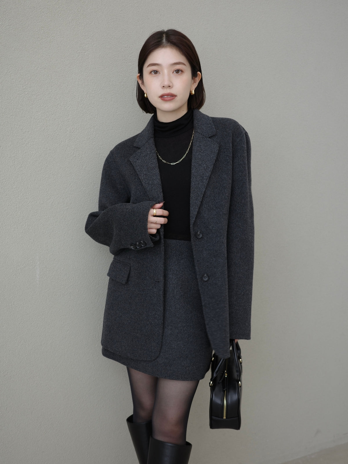 PR:157cm COLOR:CHARCOAL GREY SIZE:1