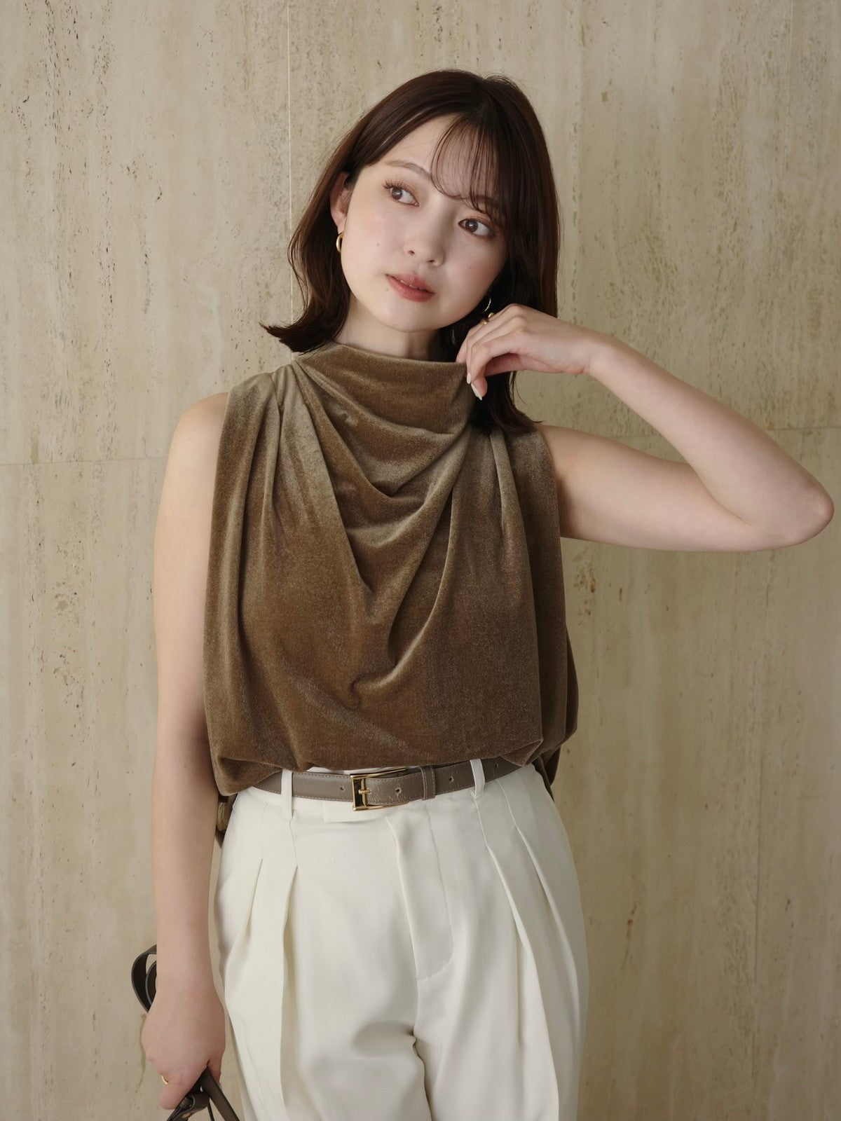 PR:156cm COLOR:KHAKI BROWN SIZE:F