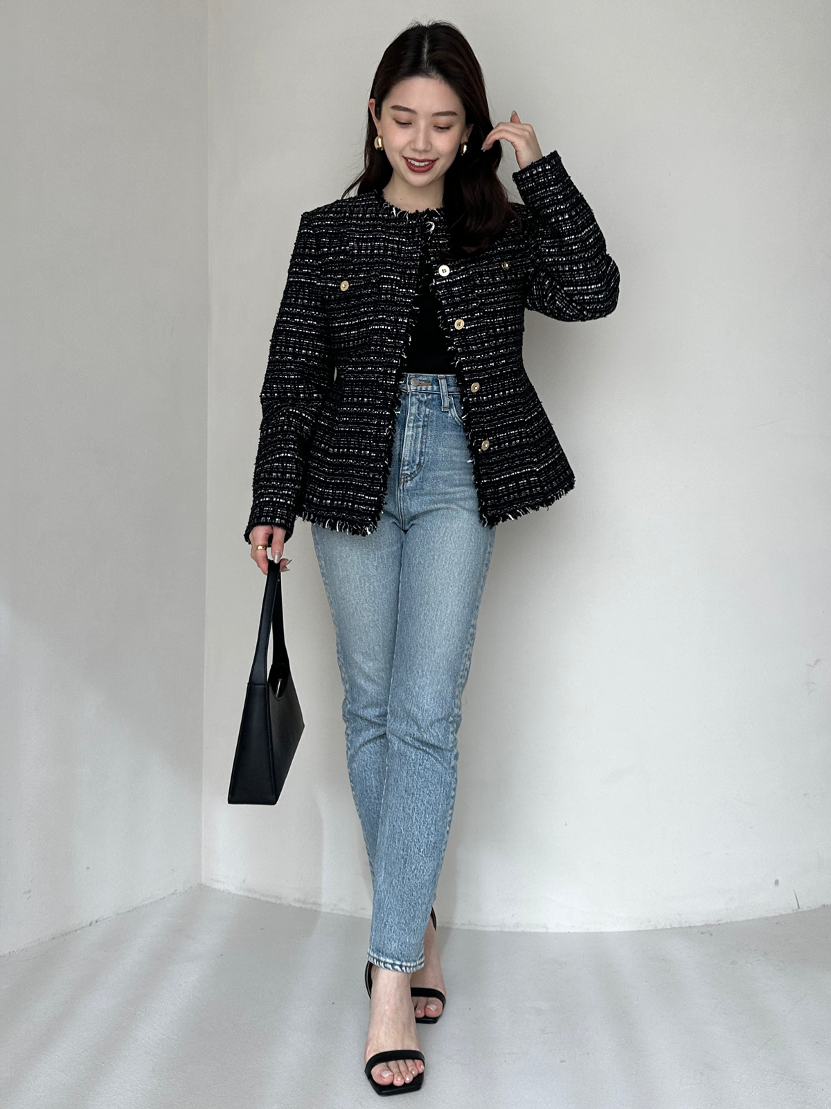 シルクタッチコットンUネックT