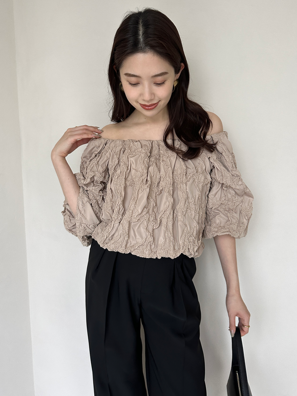 ツータックワイドパンツ