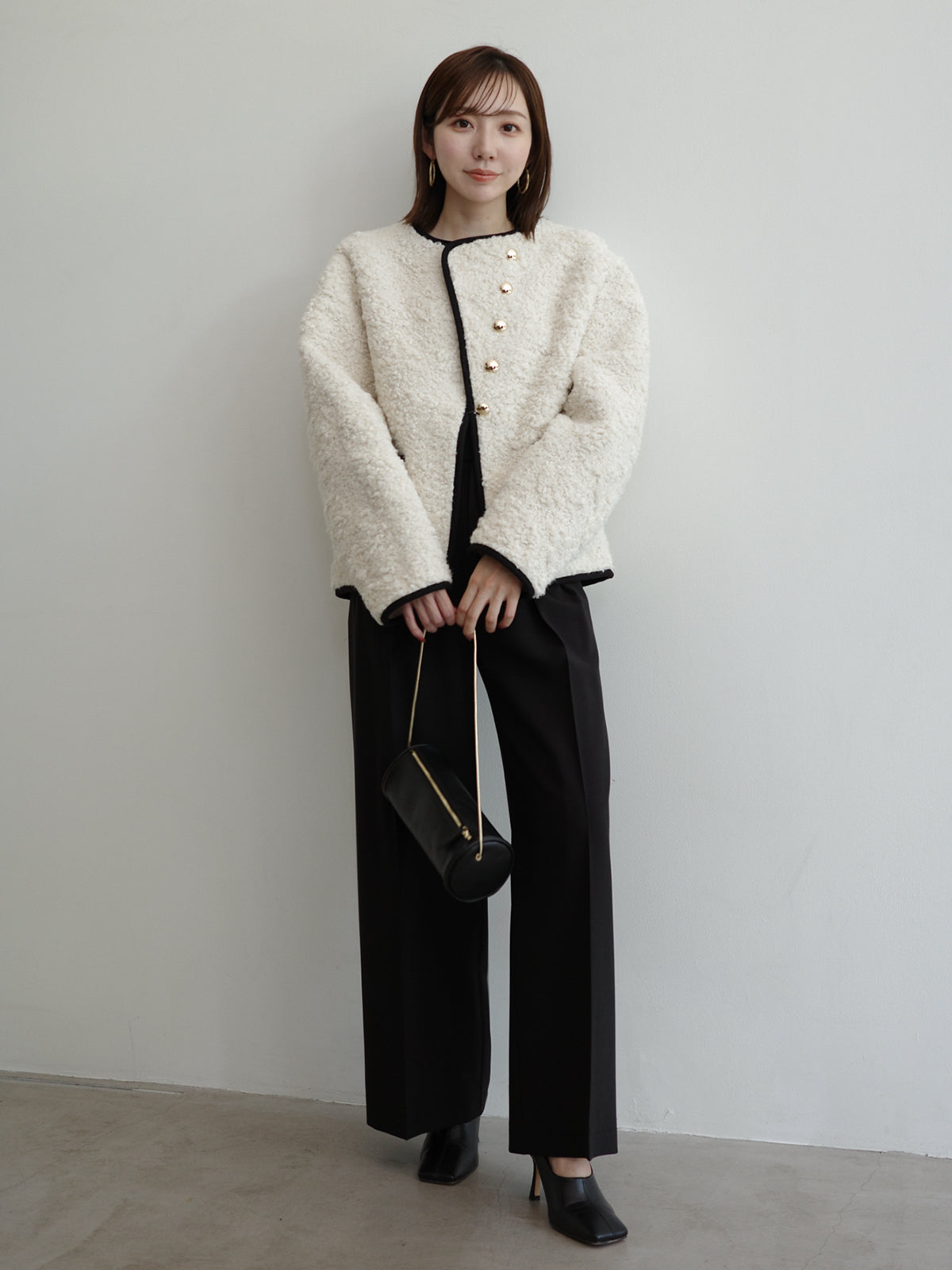 新品未使用タグ付き　anuans パイピングボアジャケット ECOPELパイピングボアジャケット