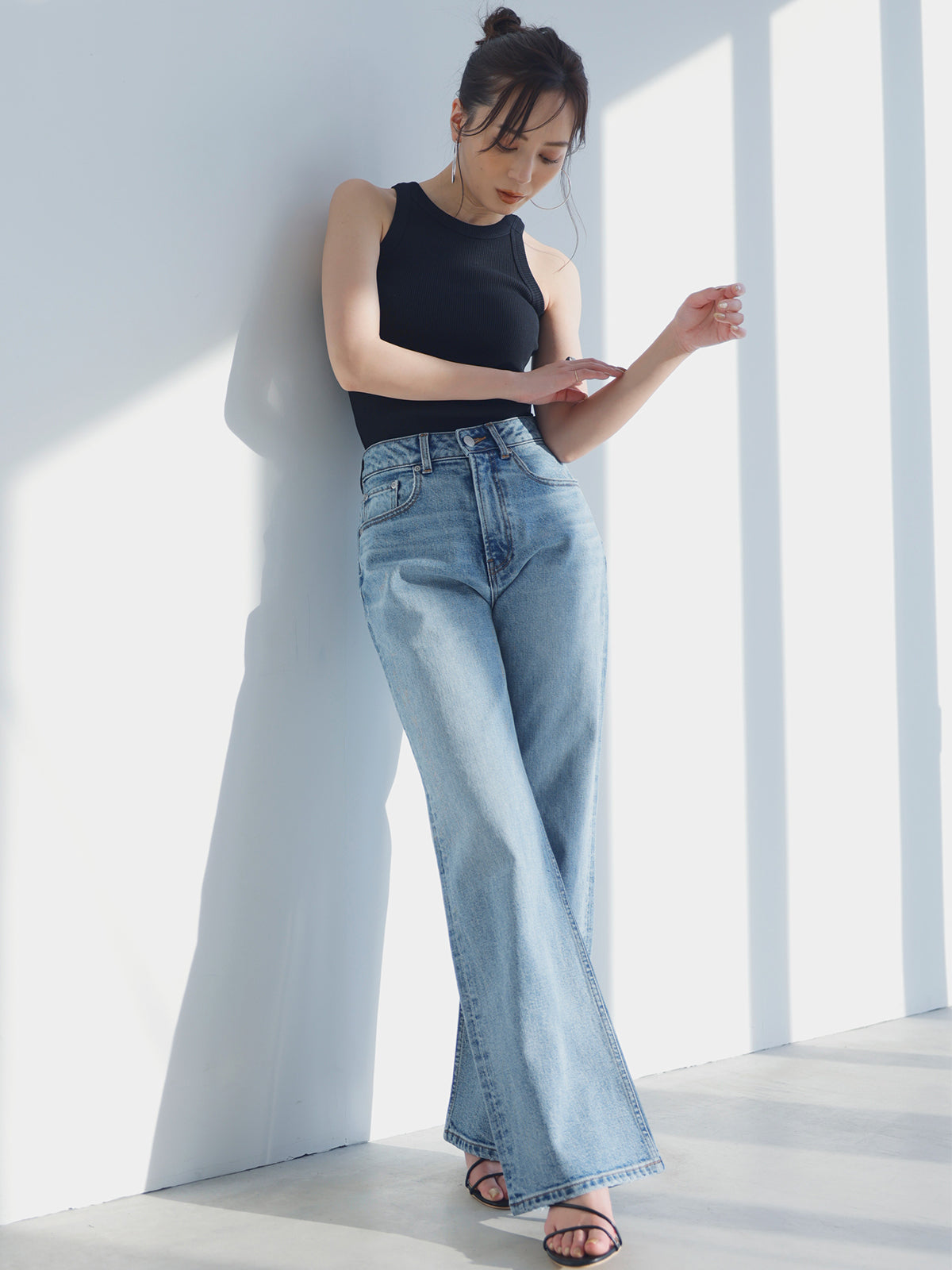 Wide leg denim