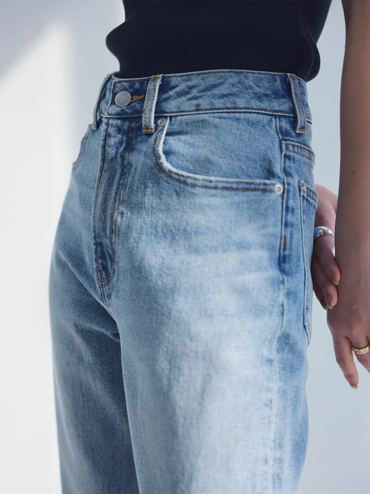 Wide leg denim