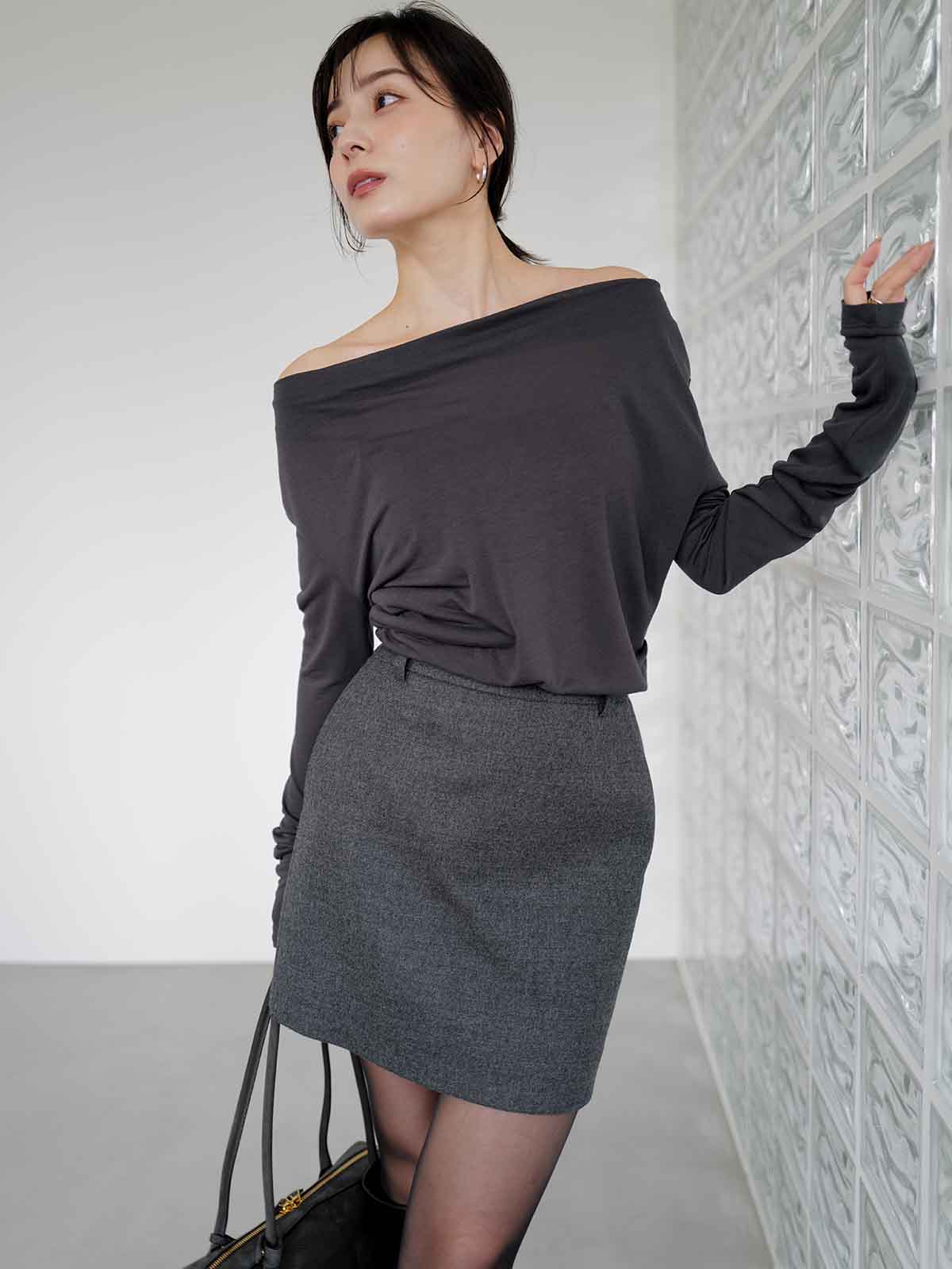 【BLOSSOM×ánuans】DRAPE CUT TOPS