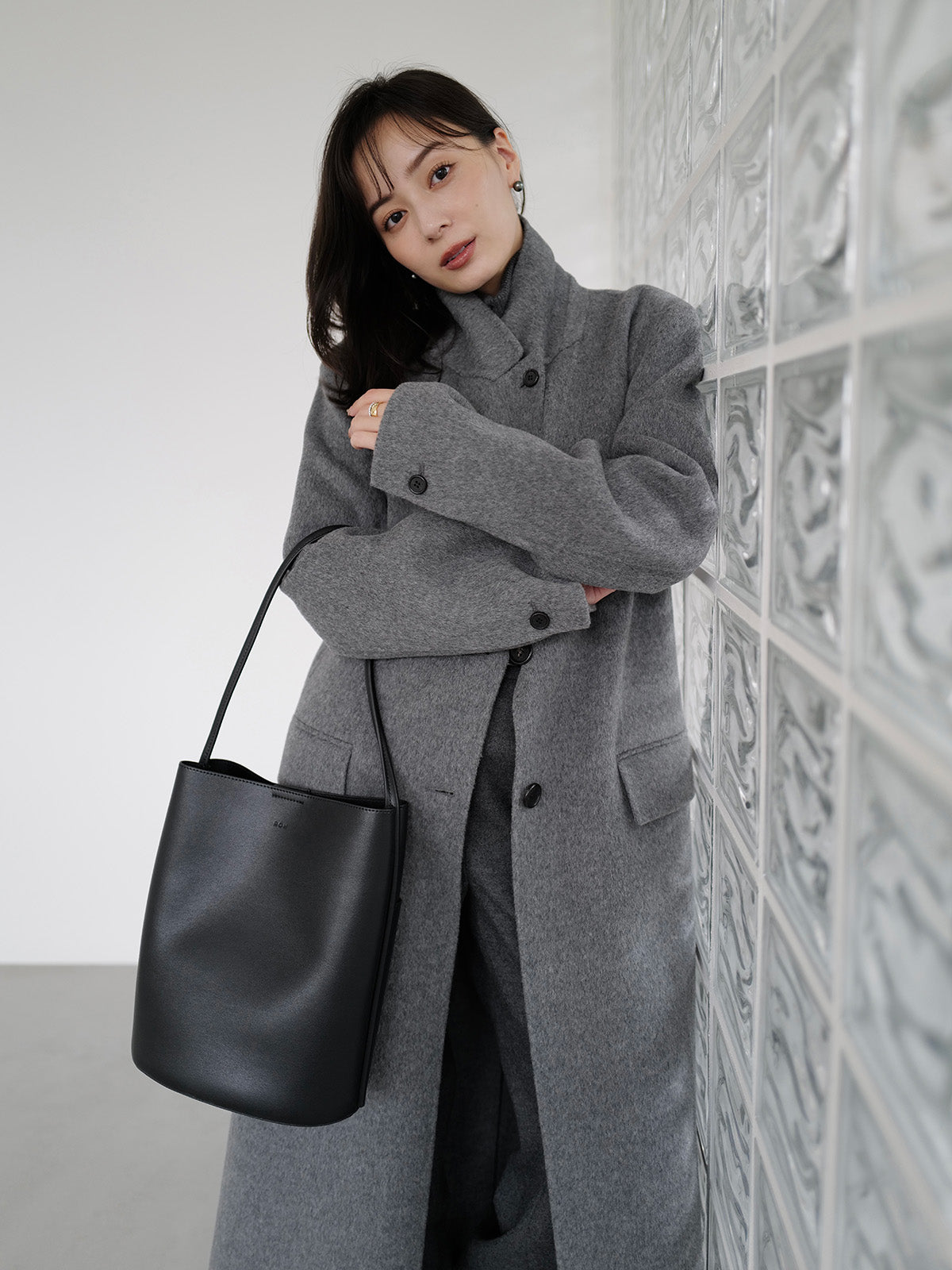 【BLOSSOM×ánuans】WOOL-CASHMERE HANDMADE LONGCOAT