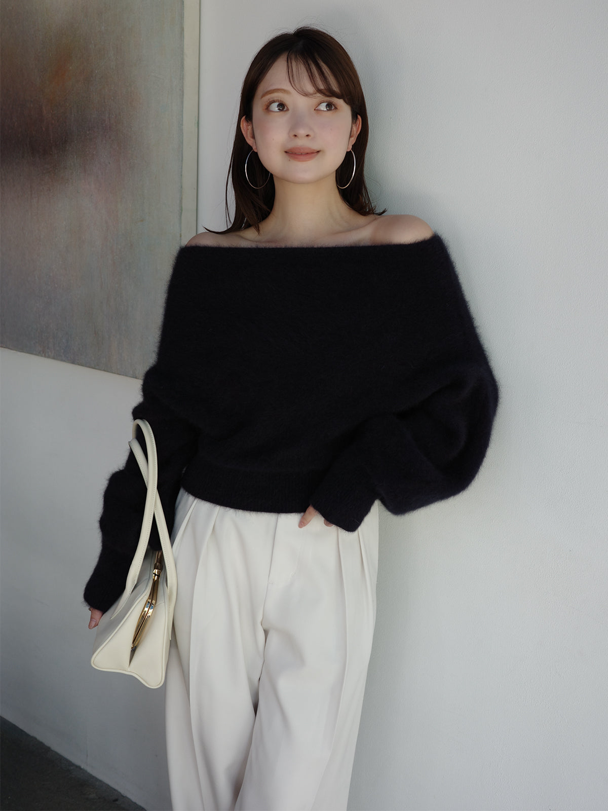 ラクーンフォックスオフショルニットプルオーバー