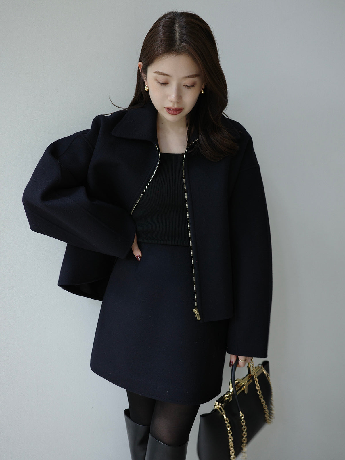 リバーウールショートコート