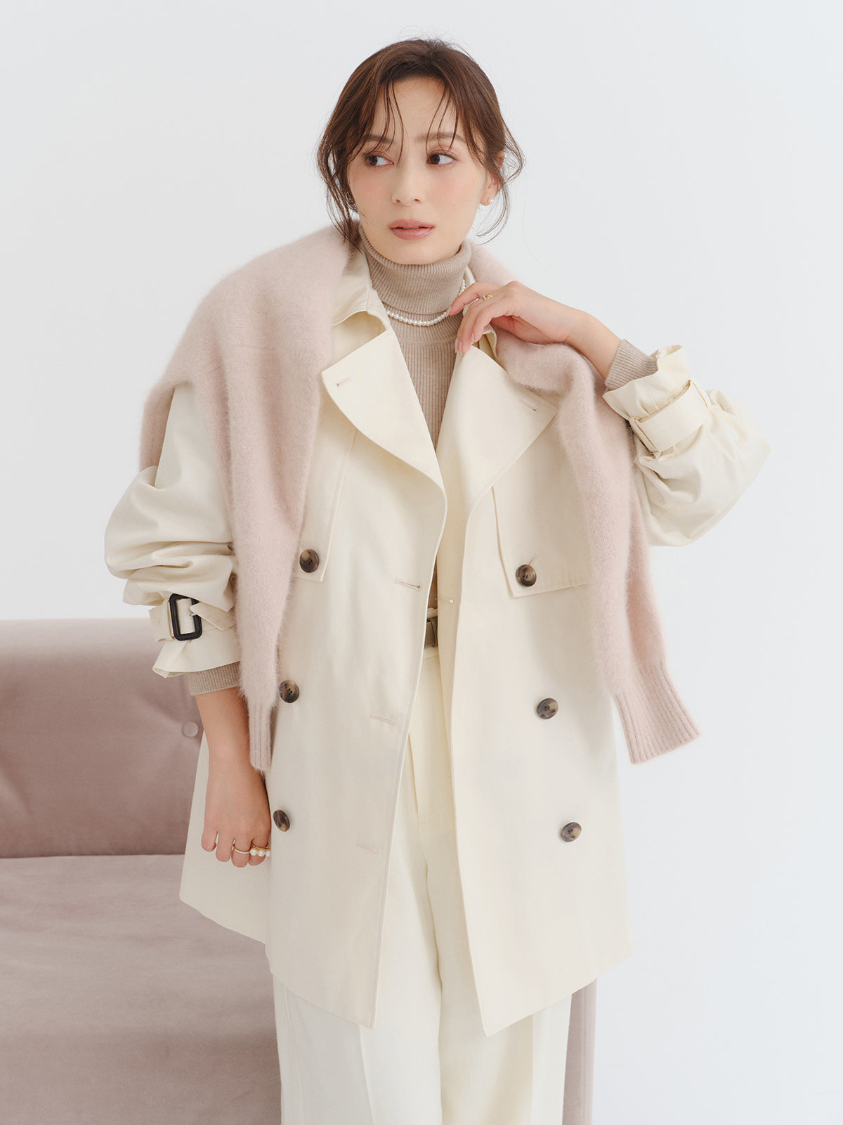 Director:154cm COLOR:PINK BEIGE SIZE:F