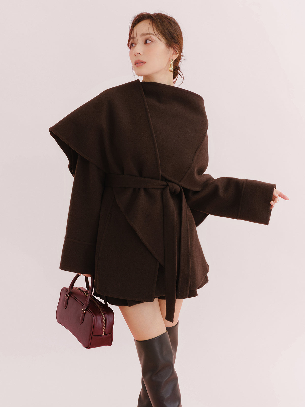 Director:154cm COLOR:DARK BROWN SIZE:1