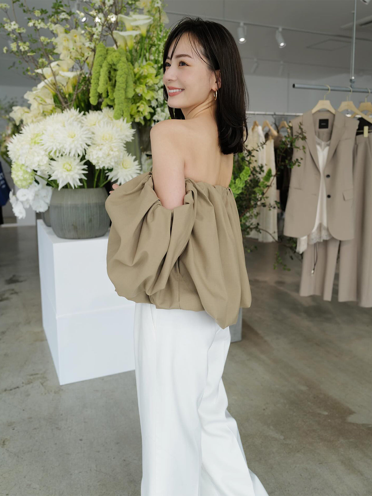 蓬鬆氣球袖襯衫