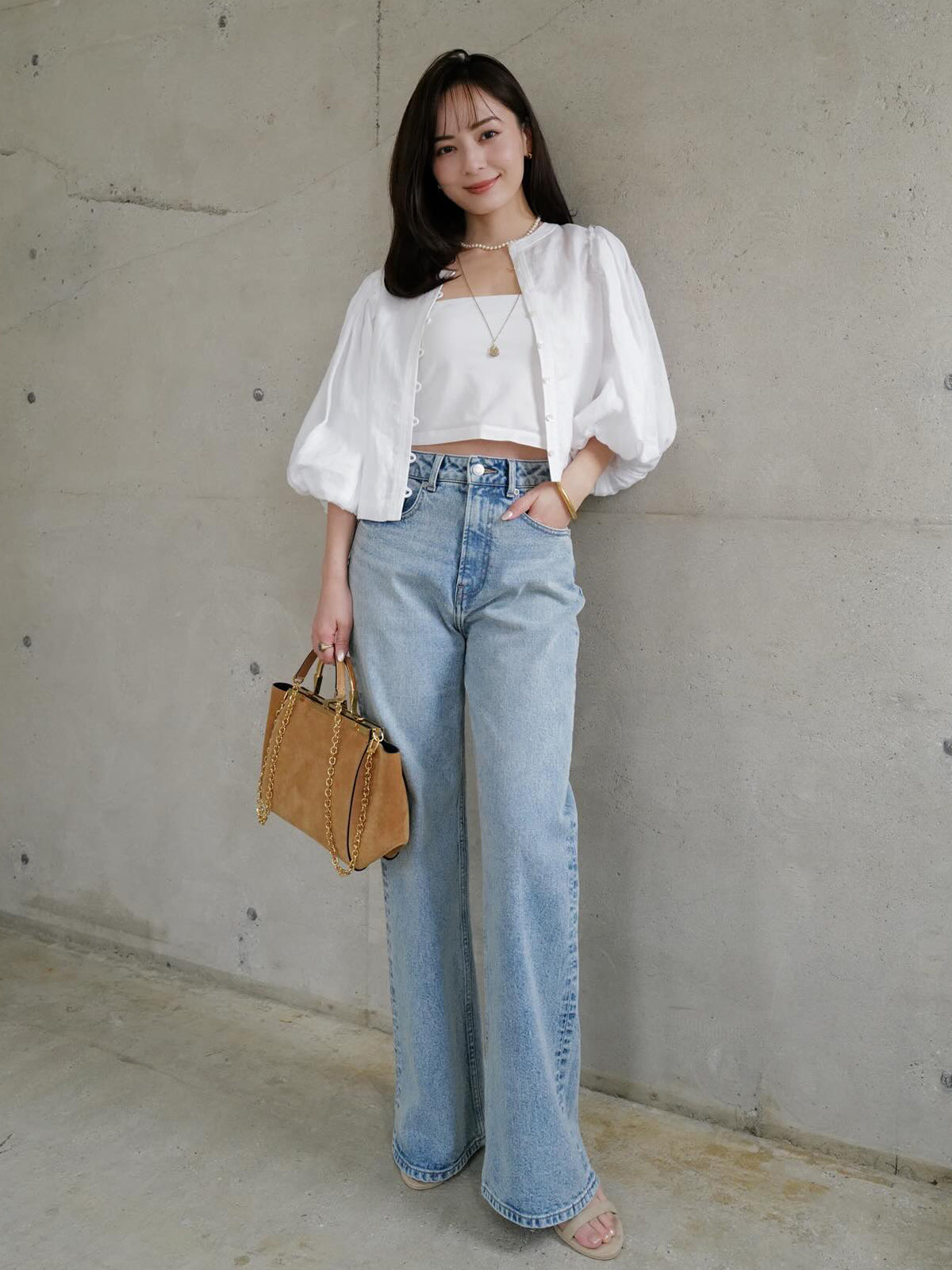 2way 퍼프 블라우스