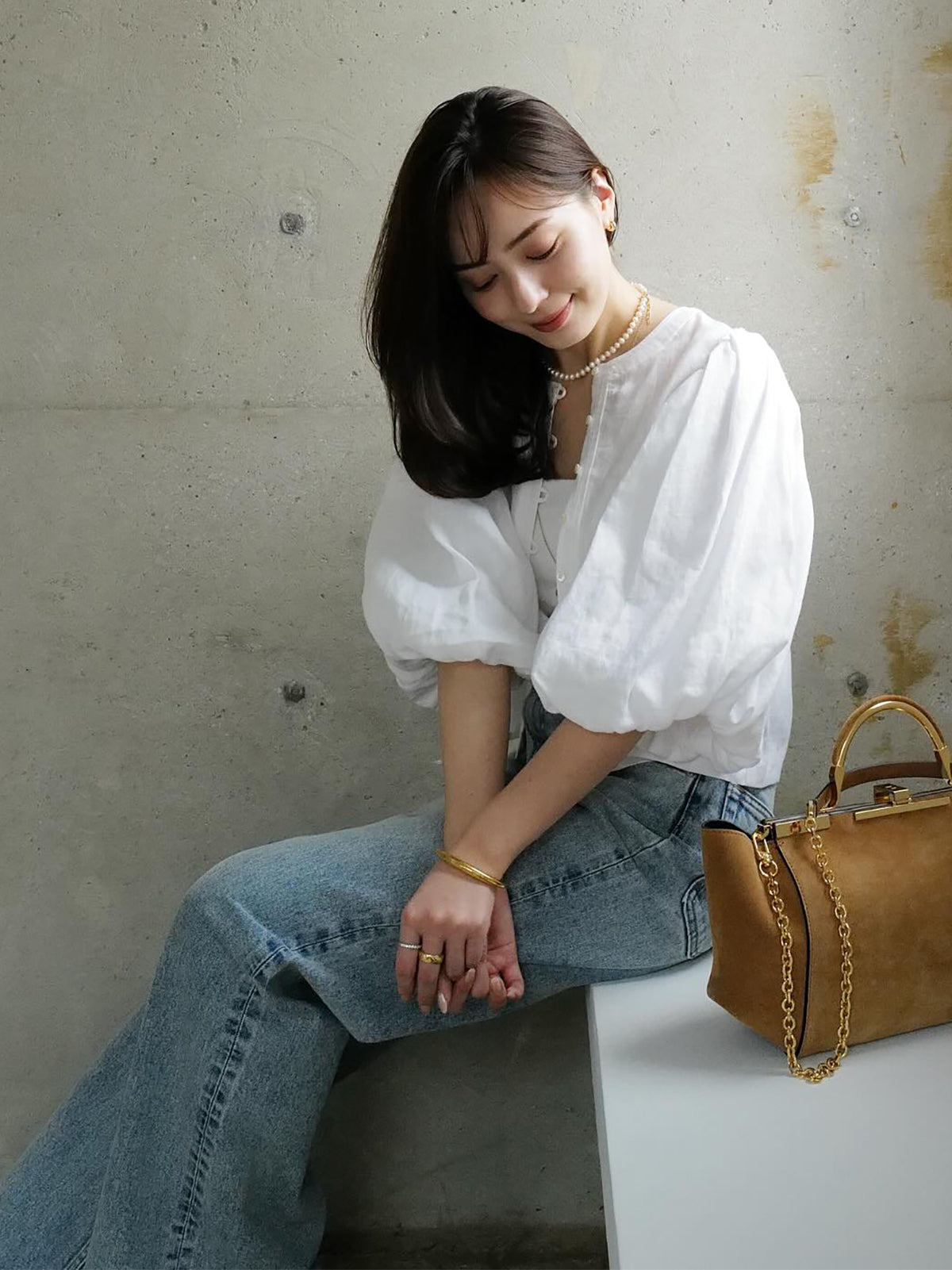 2way 퍼프 블라우스