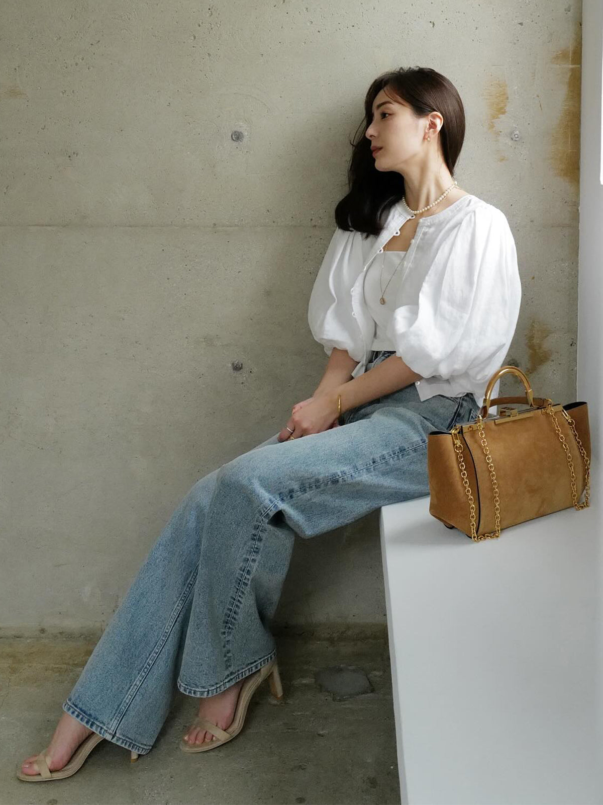 2way 퍼프 블라우스