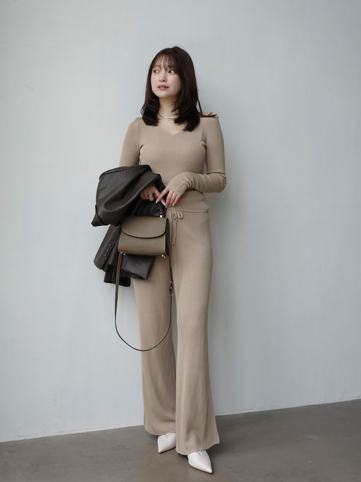 リュクスビスコースニットパンツ（WEB完売カラー） リュクスビスコースニットパンツ