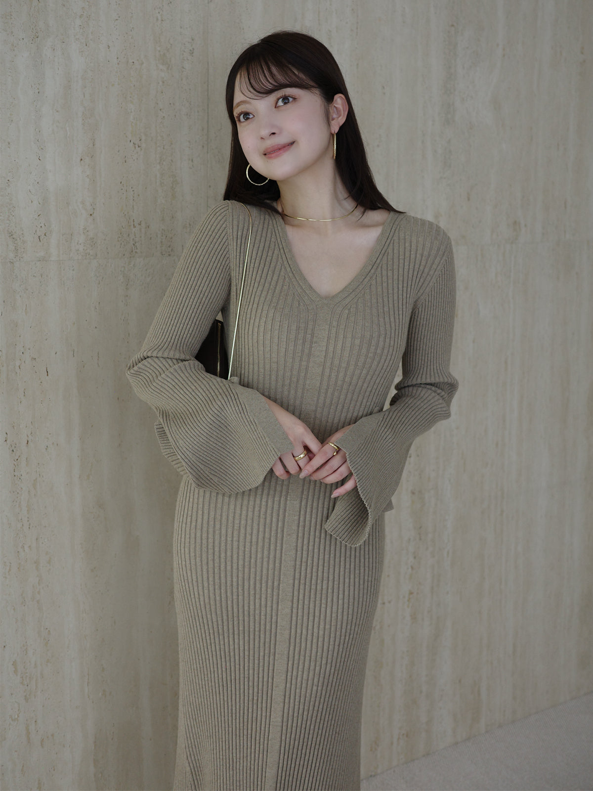 セミマーメイドニットワンピース