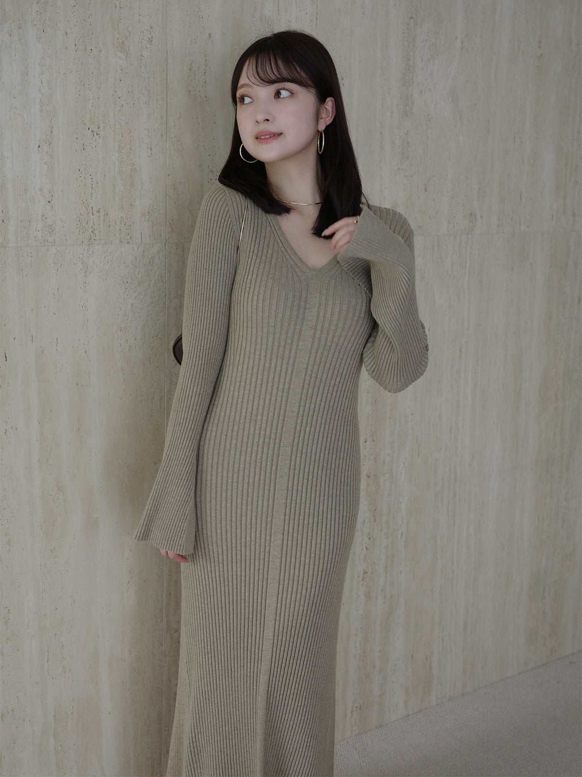 セミマーメイドニットワンピース