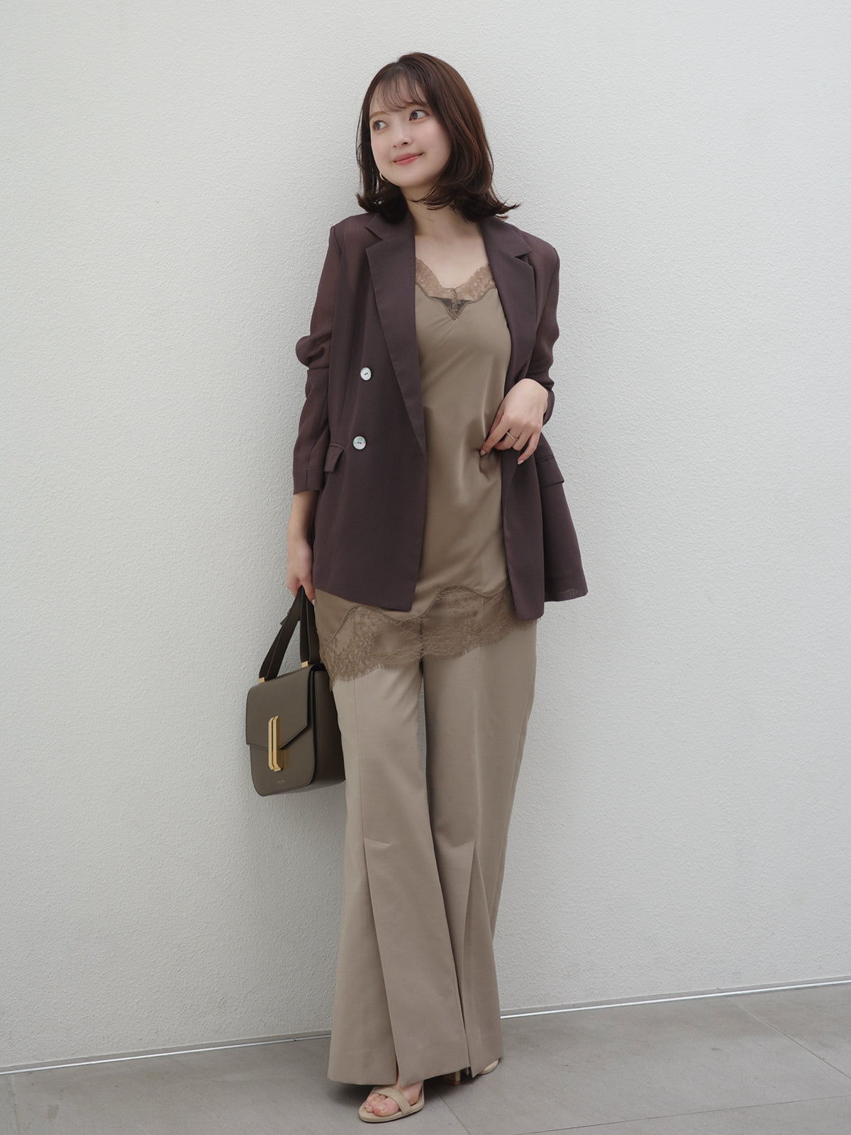 センタースリットワイドパンツ