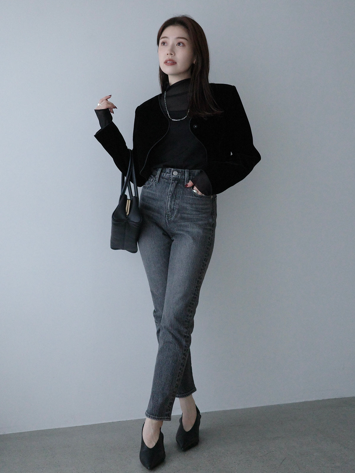 ニュアンスウェーブベルベットジャケット