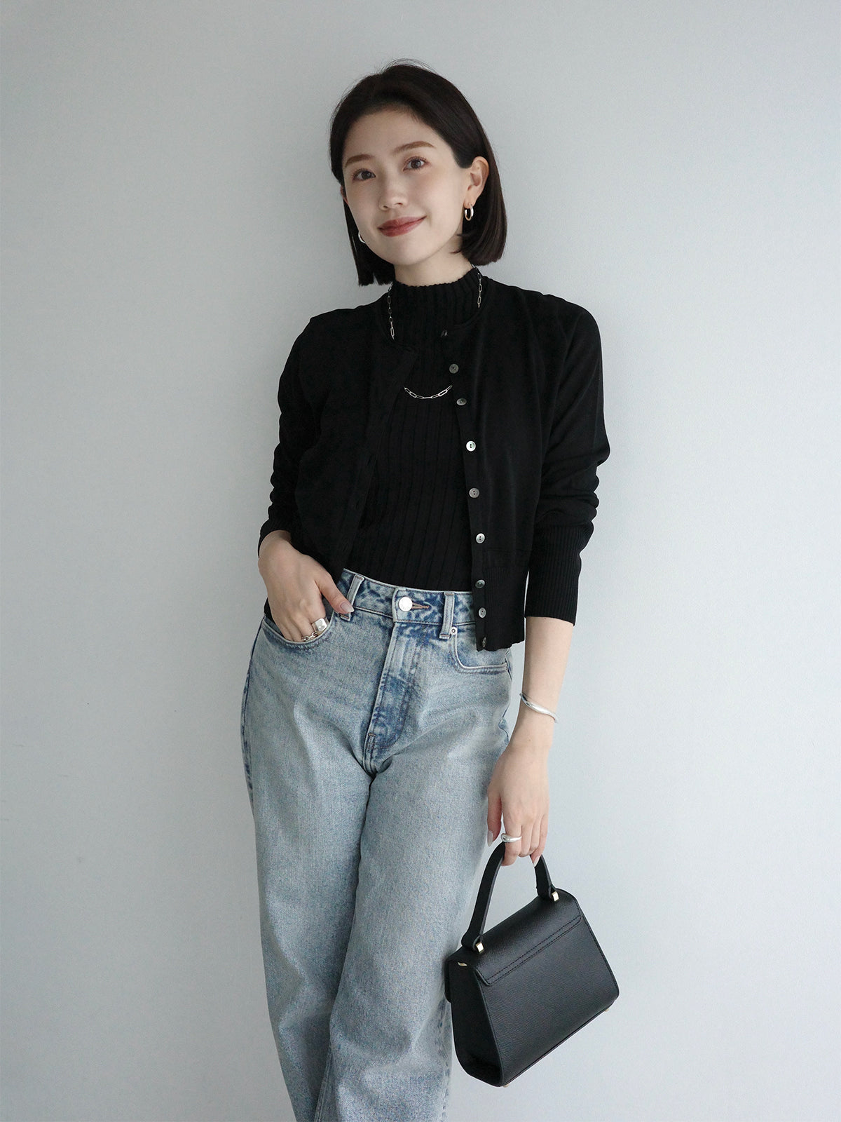 Mercerized Cotton Rib Knit Top