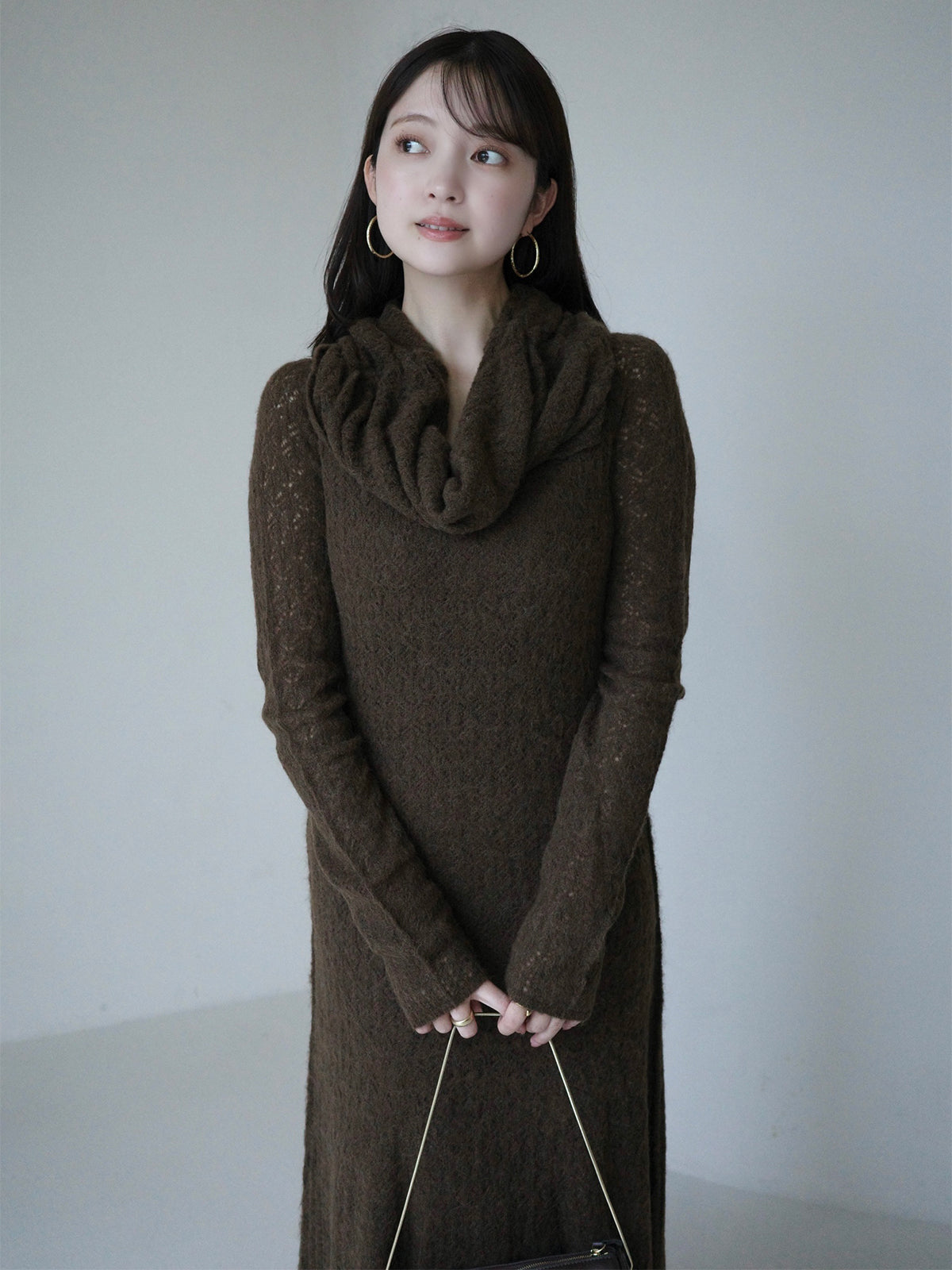 レースワークニットワンピース