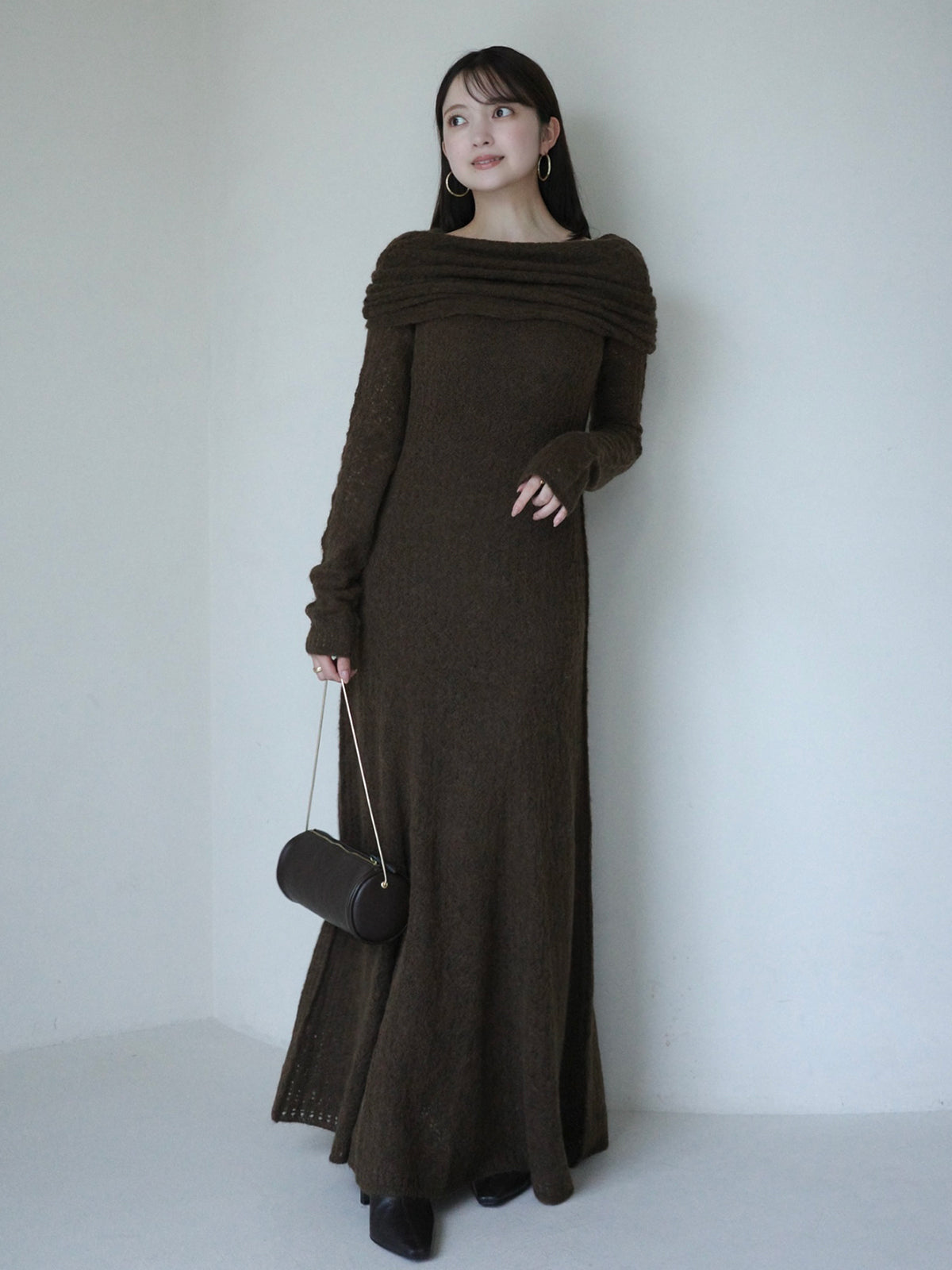 レースワークニットワンピース