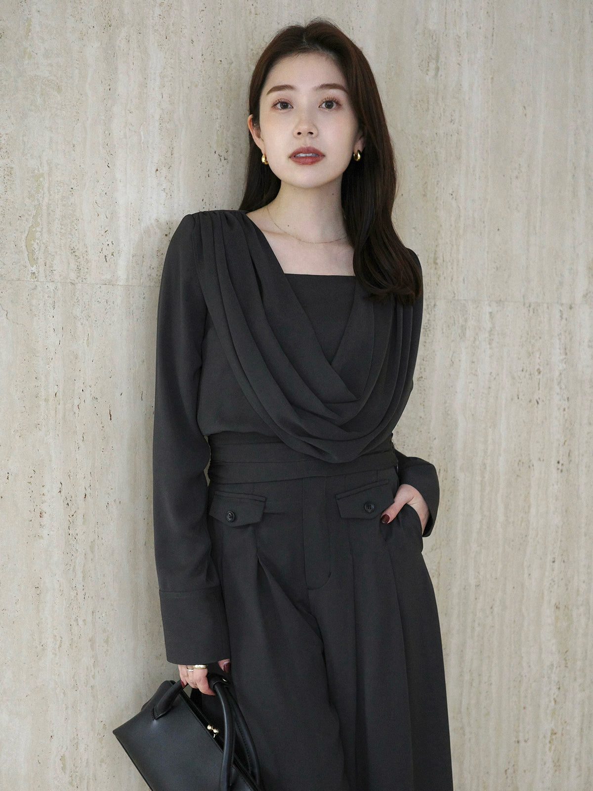 PR:157cm COLOR:CHARCOAL GREY SIZE:F