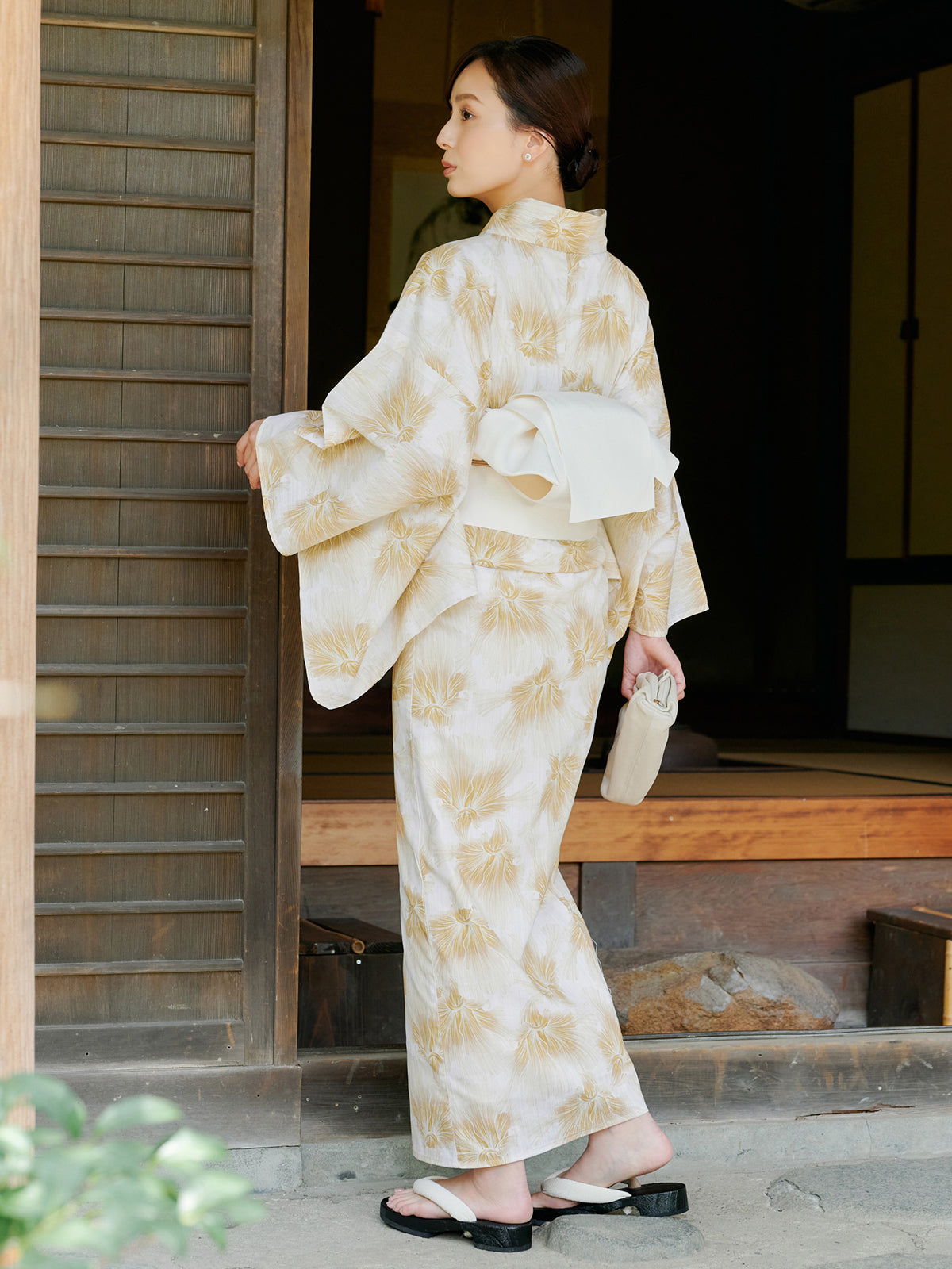 mist bloom yukata set - YELLOW
