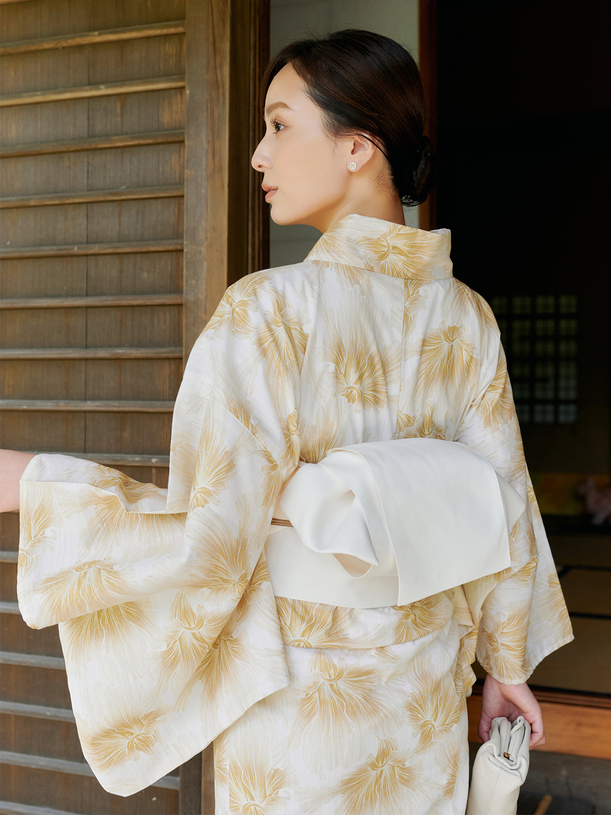 mist bloom yukata set - YELLOW