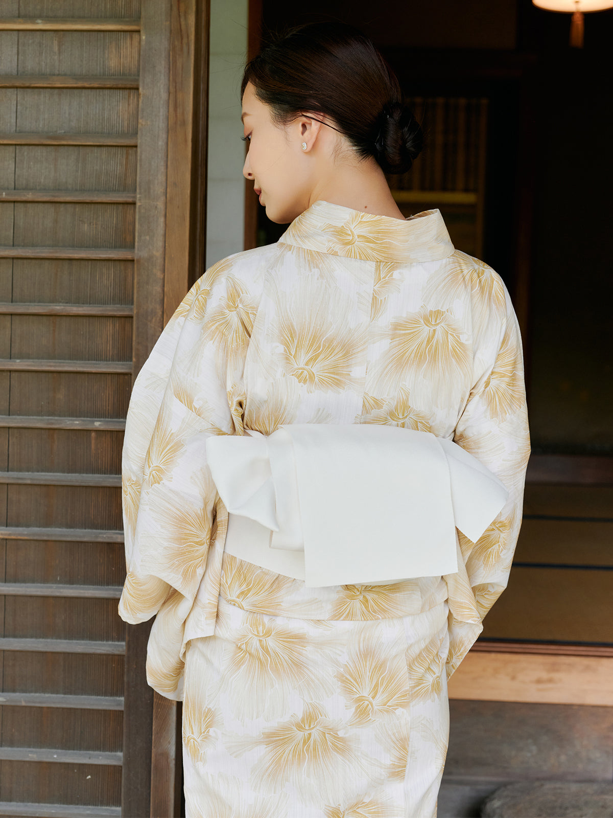 mist bloom yukata set - YELLOW