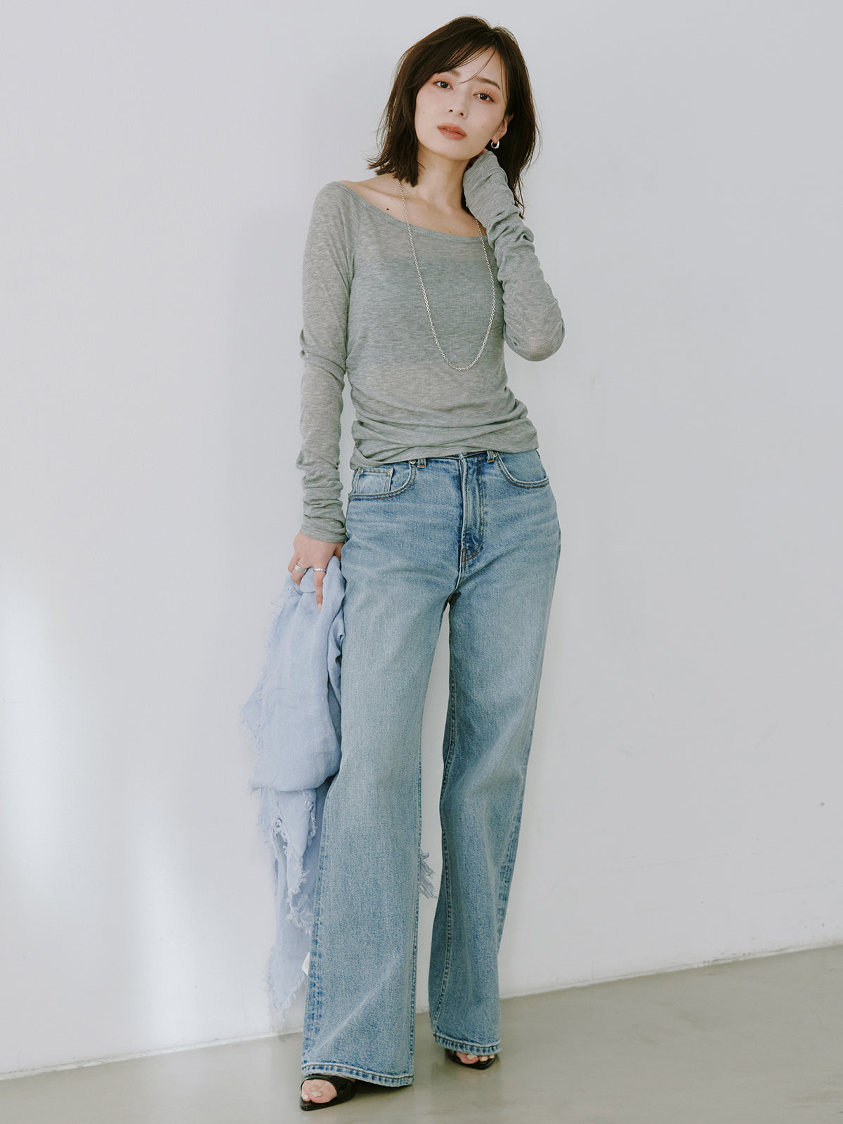 Wide leg denim