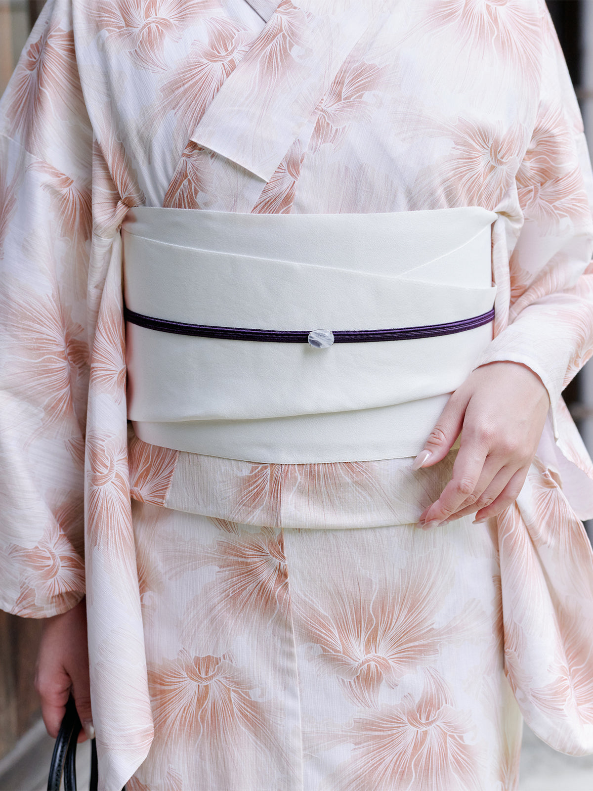 mist bloom yukata set - PINK BEIGE