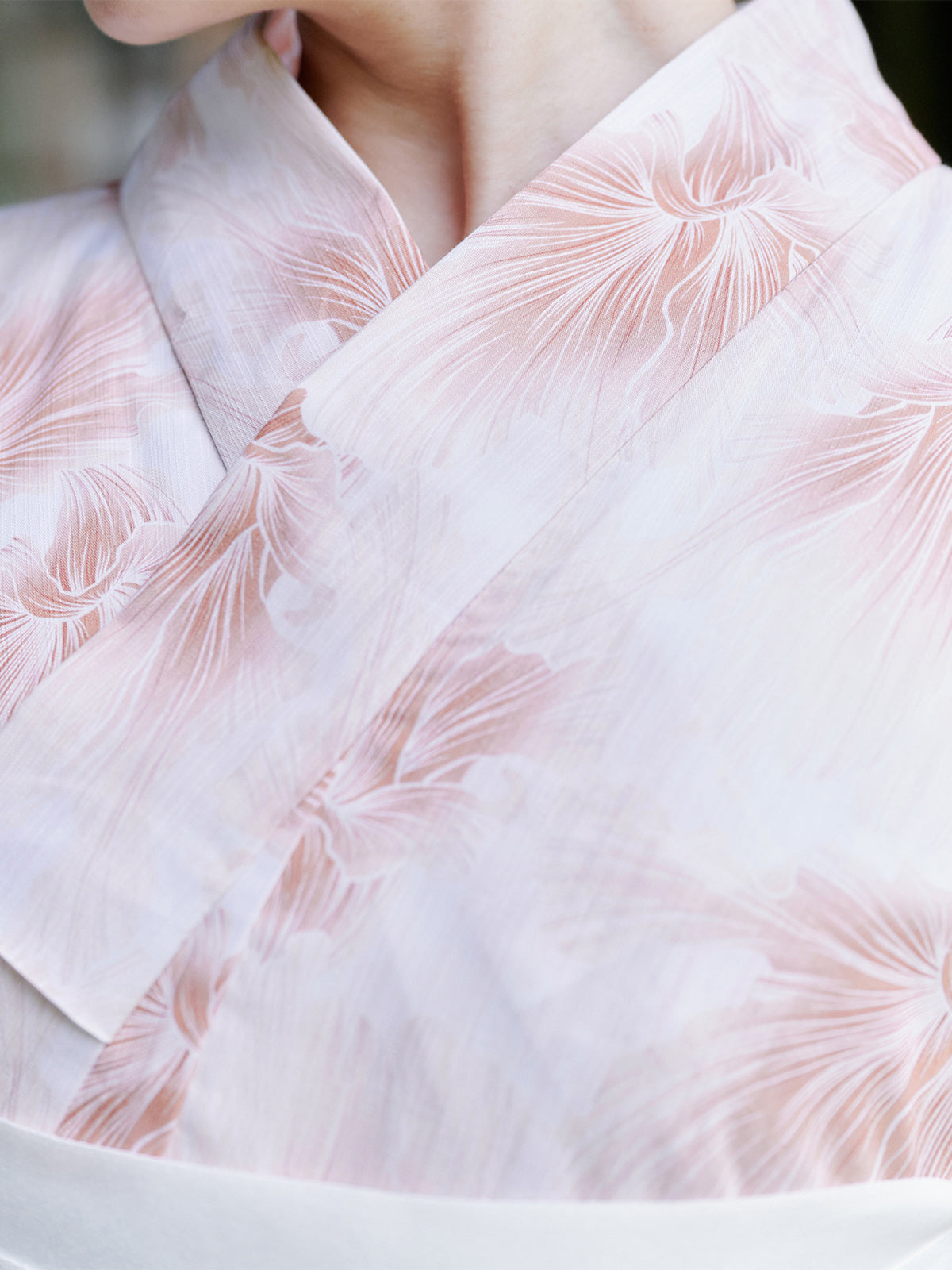 mist bloom yukata set - PINK BEIGE