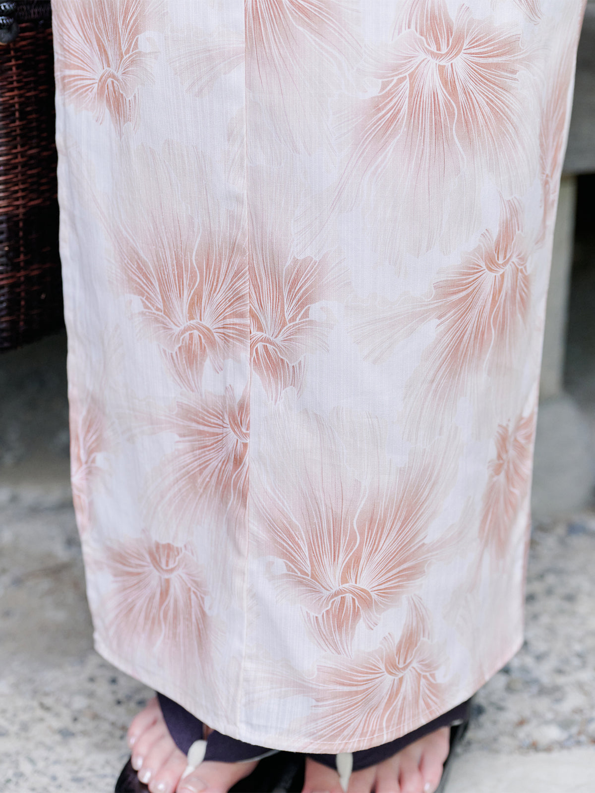 mist bloom yukata set - PINK BEIGE