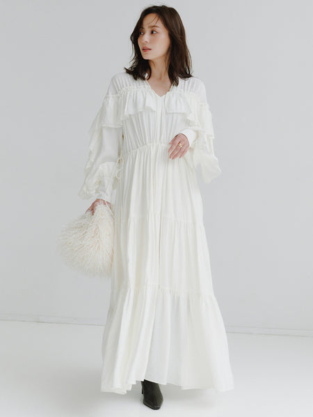 リンクルラッフルワンピース