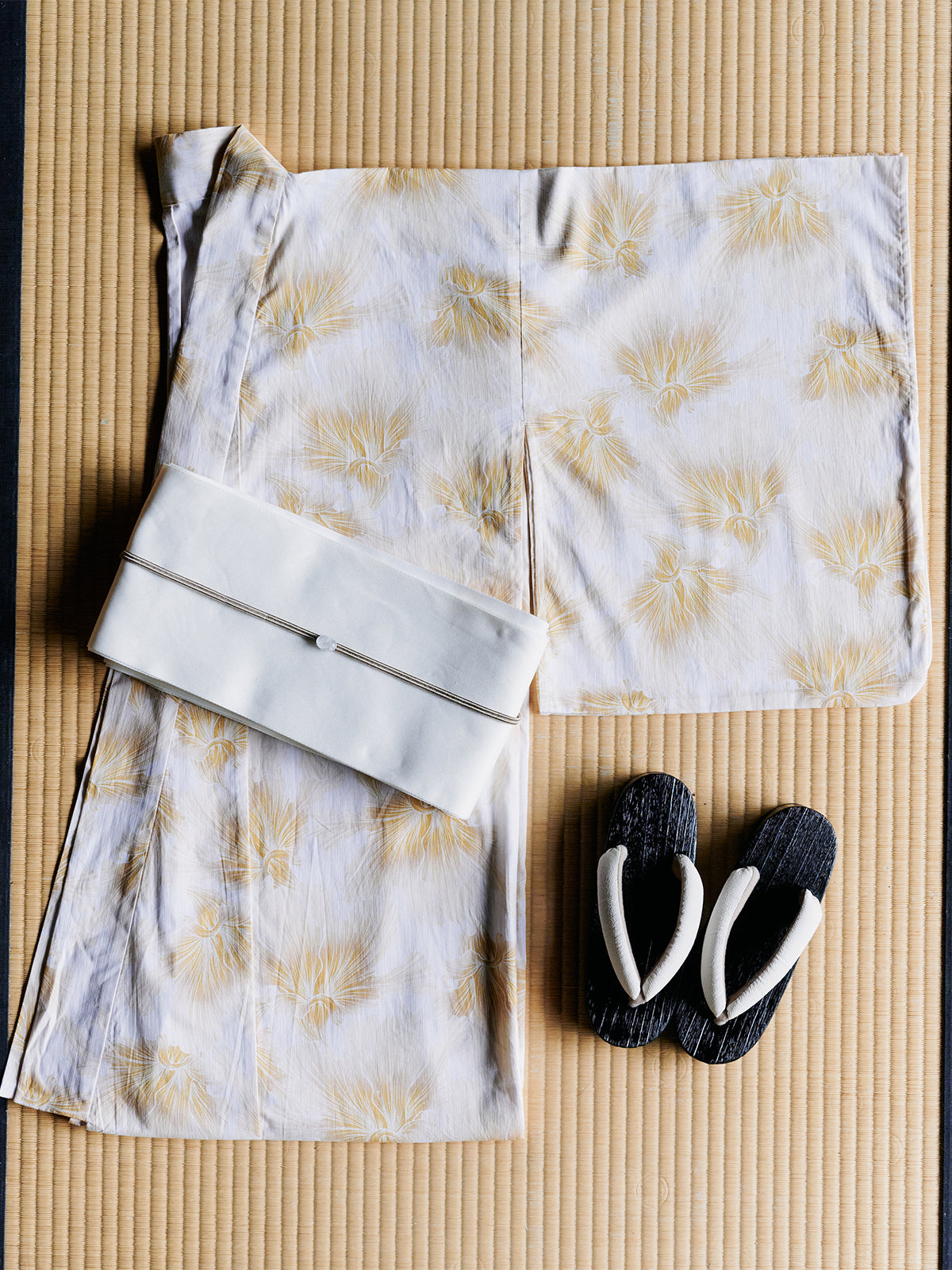 mist bloom yukata set - YELLOW