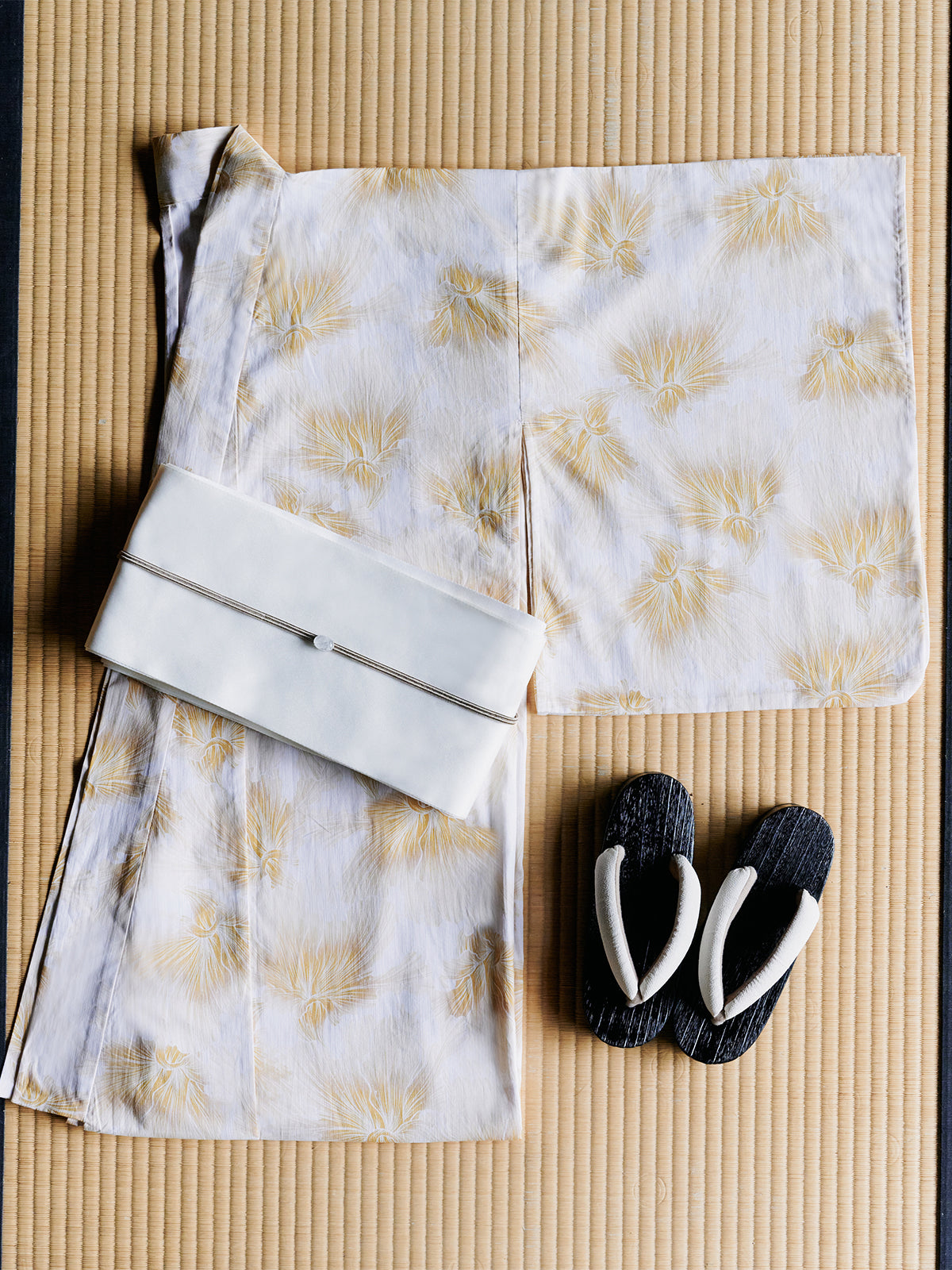 mist bloom yukata set - YELLOW