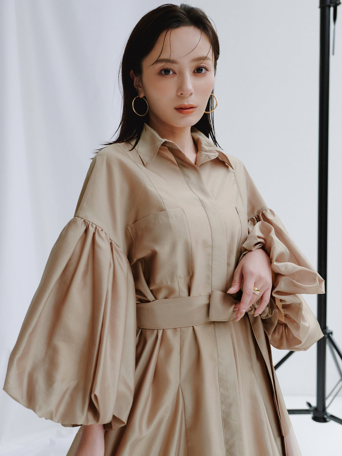 テクスチャーフープピアス