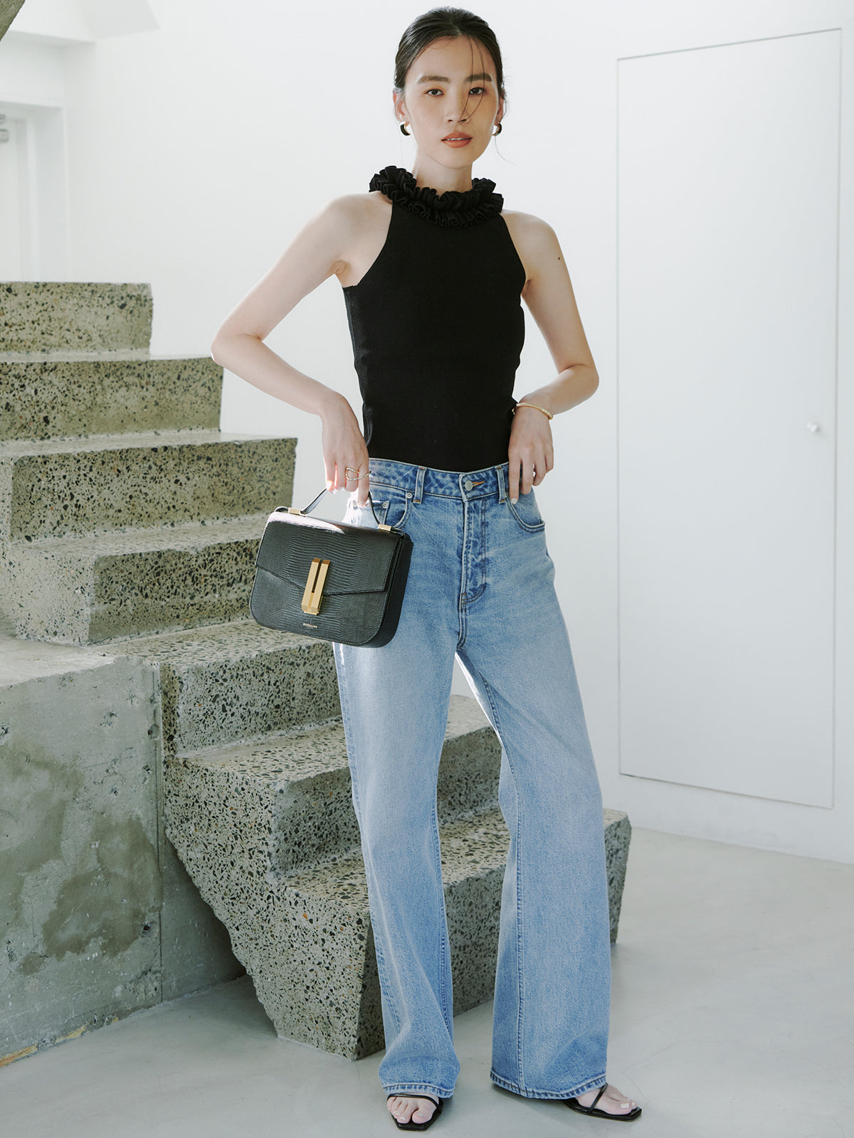 Wide leg denim