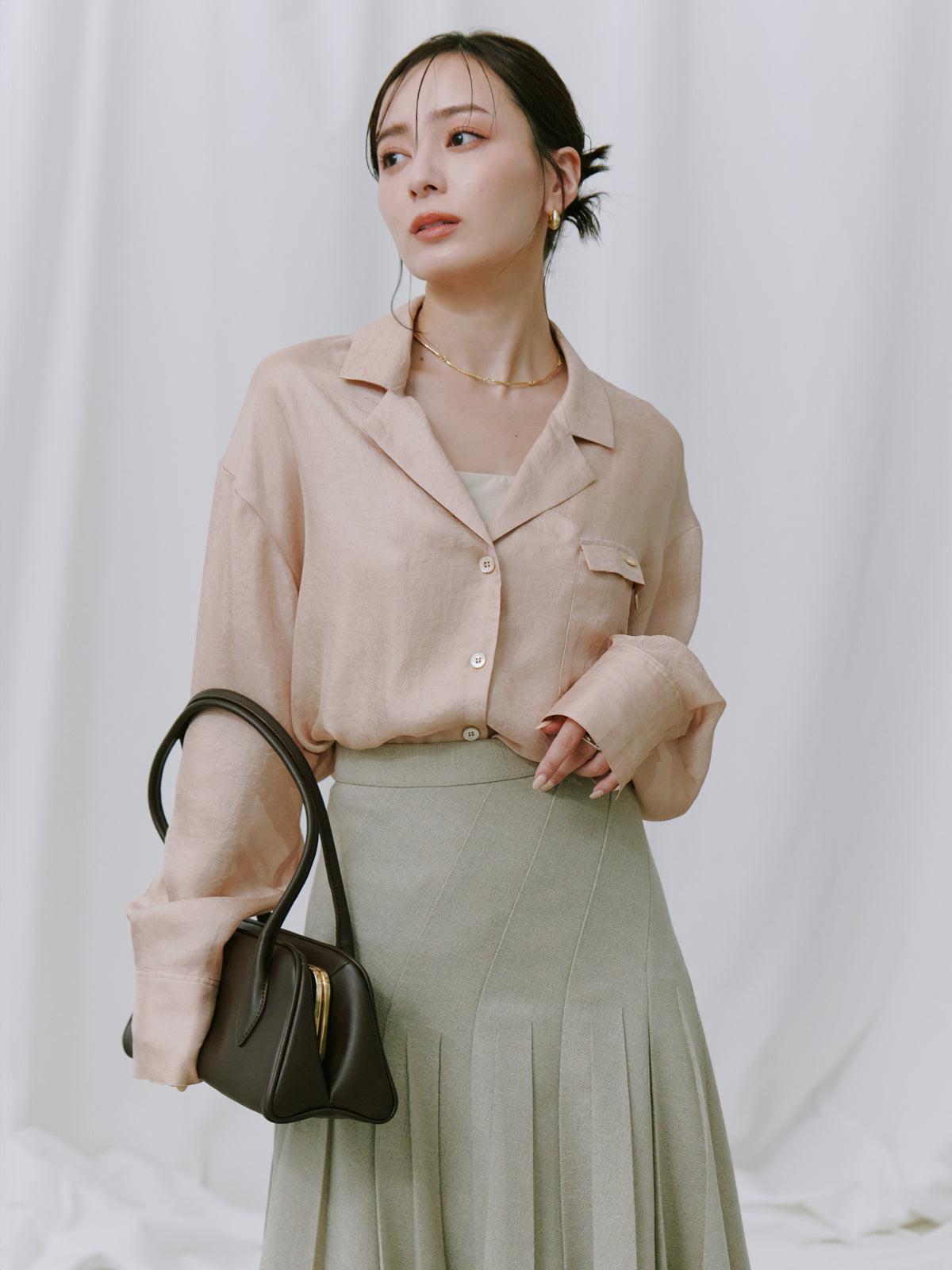 anuans シアーテーラードシャツ シアーテーラードシャツ